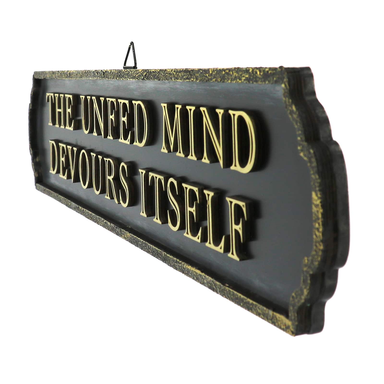24&#x22; Black Unfed Mind Wall Sign by Ashland&#xAE;