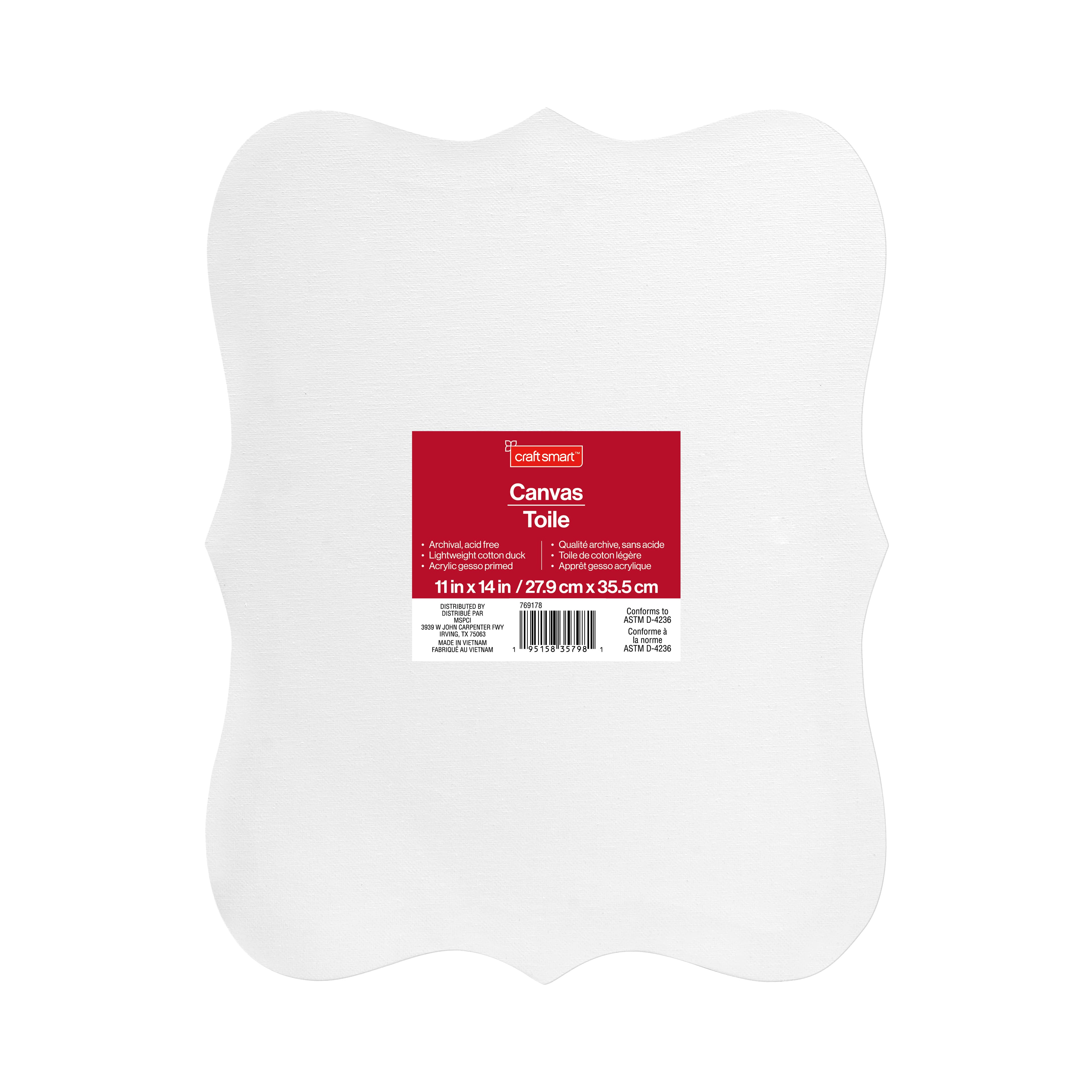 11&#x22; x 14&#x22; Bracket Cotton Duck Canvas by Craft Smart&#x2122;