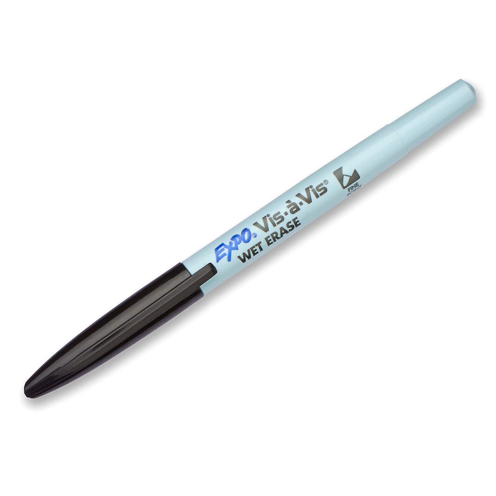 Expo&#xAE; Vis-&#xE0;-Vis&#xAE; Black Fine Point Wet Erase Markers, 12ct.
