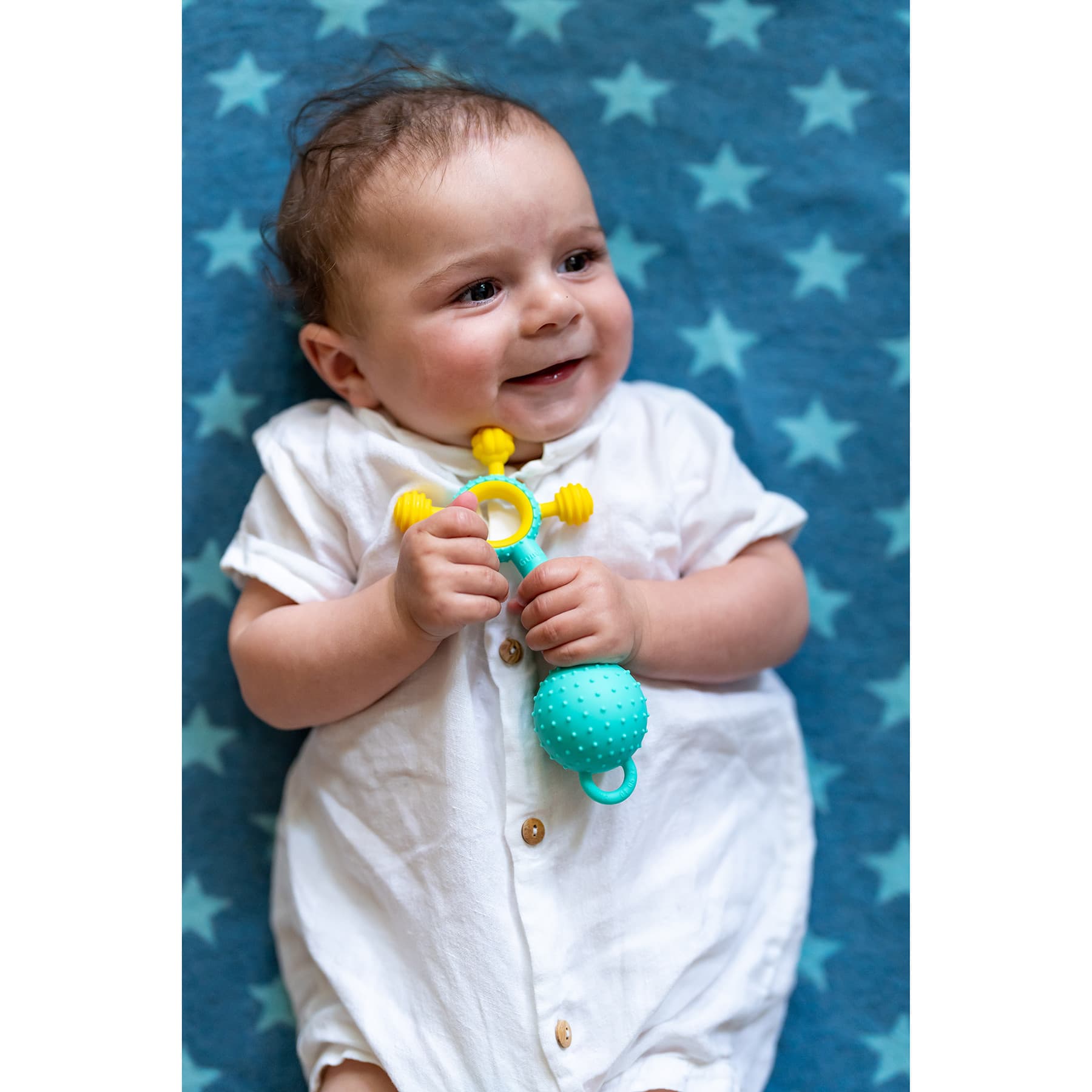 Mobi Gumlii® Silicone Teether with Attachable Rattle