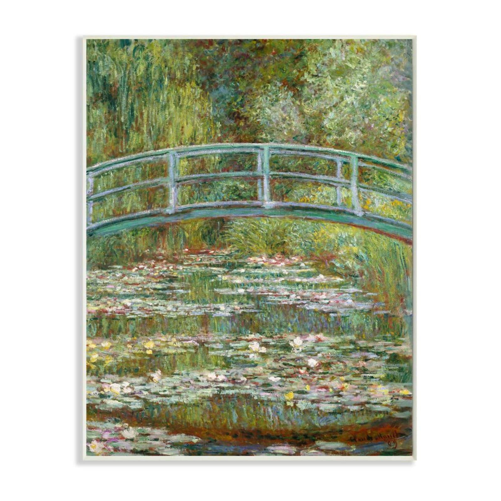 Stupell Industries Bridge Over Lilies Monet Wall Plaque