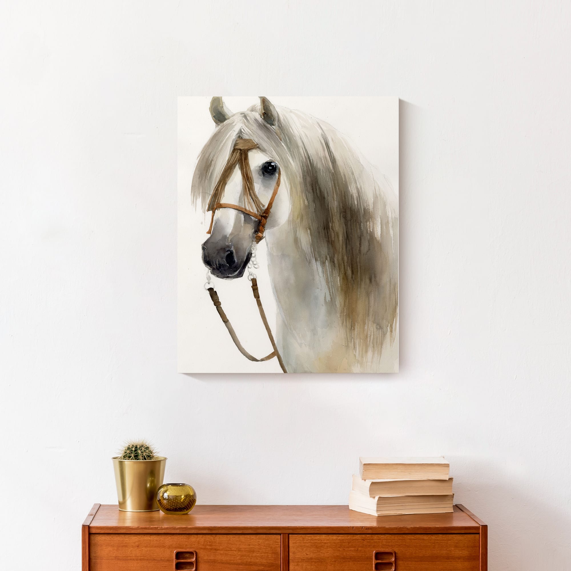 Horse In Autumn 16" x 20" Canvas Wall Art
