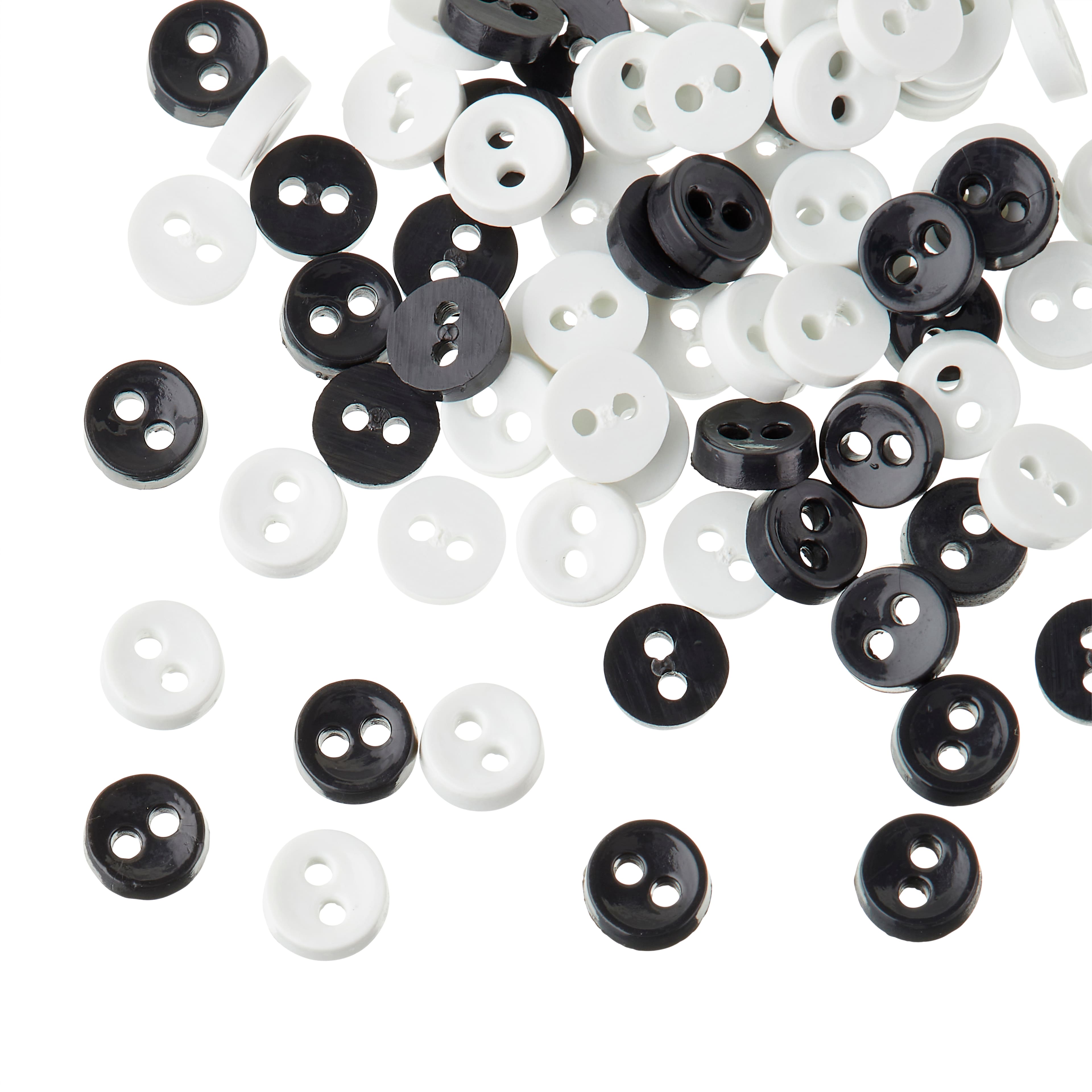 Favorite Findings™ Mini Buttons, Black & White by Loops & Threads®