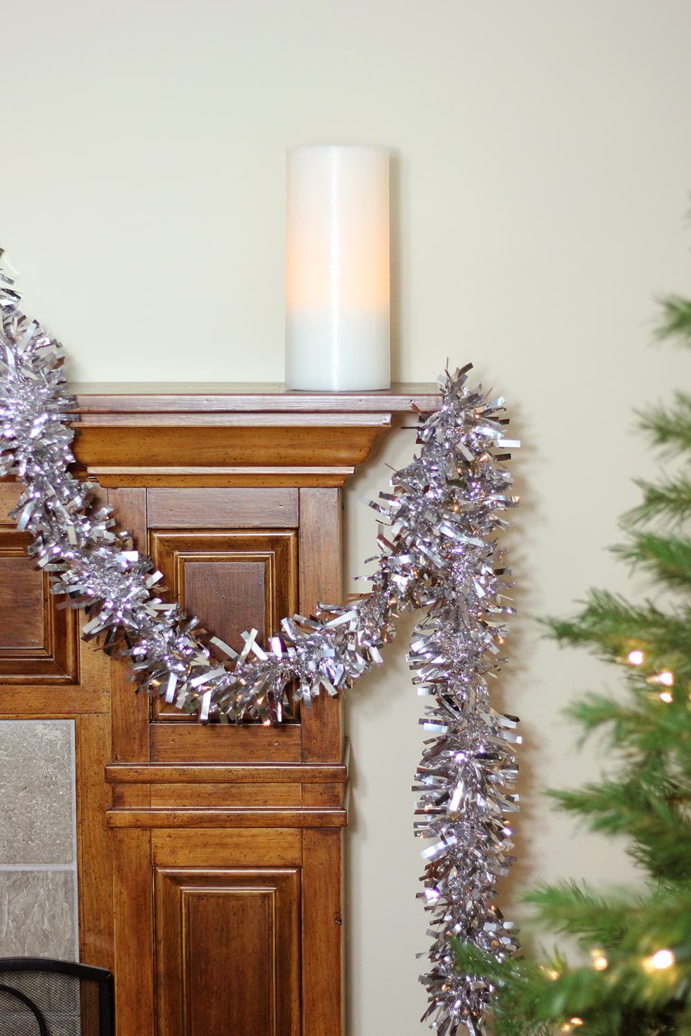 50ft. Silver Wide Cut Tinsel Garland