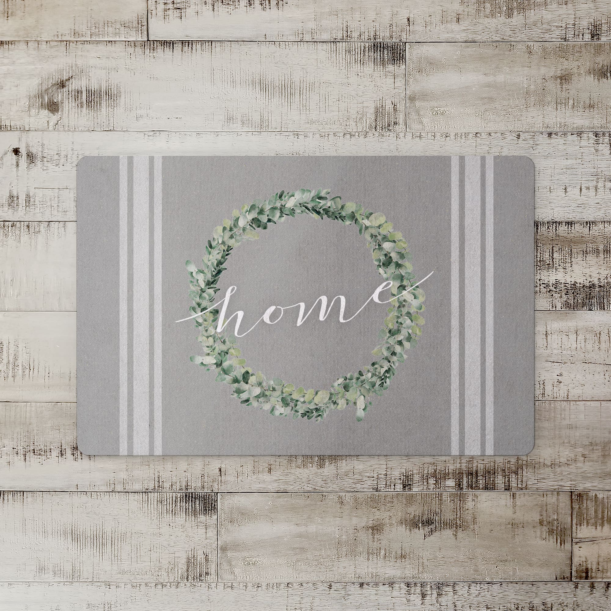 Home Wreath Floor Mat