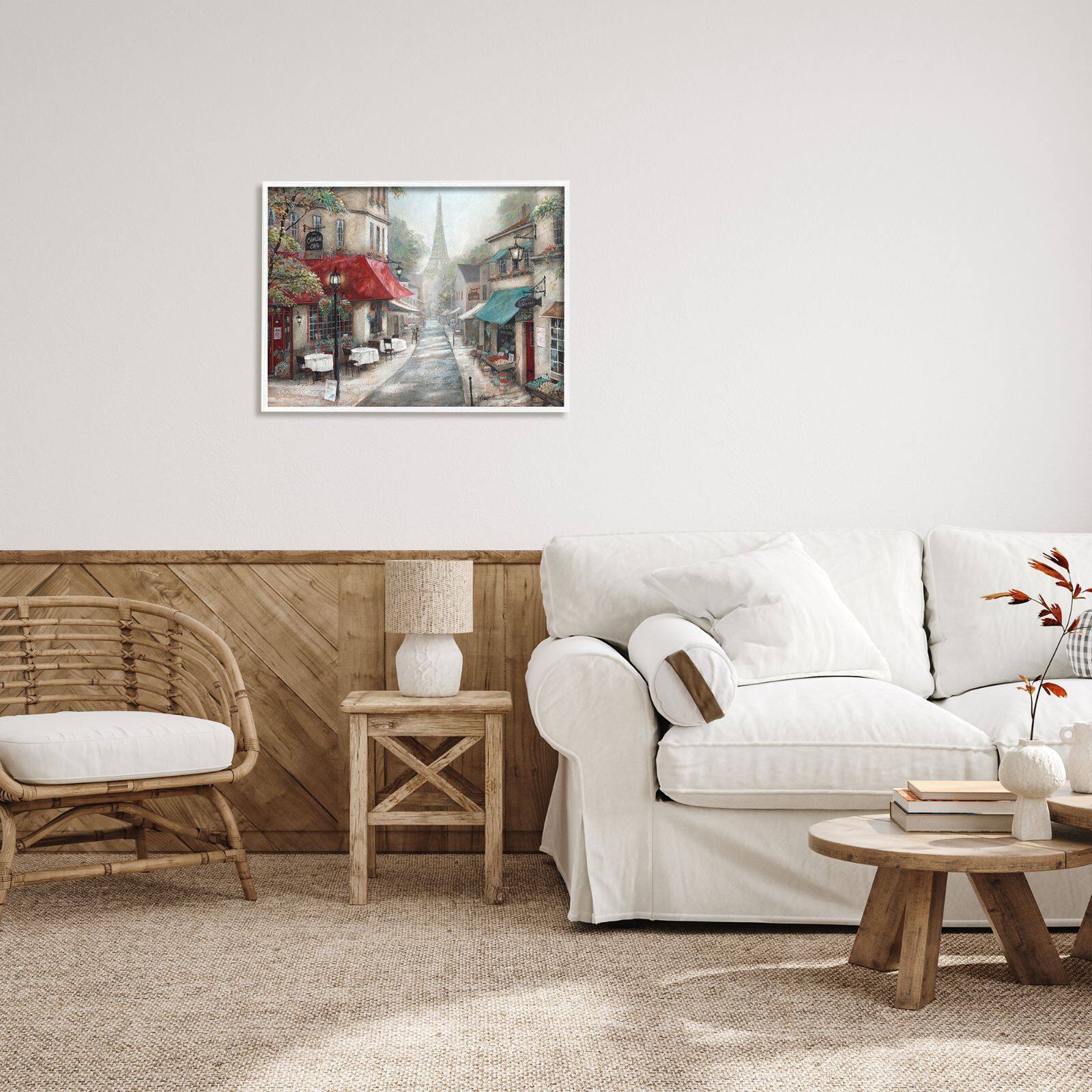 Stupell Industries Parisian City Streets Traditional Countryside Bistro Architecture Framed Wall Art