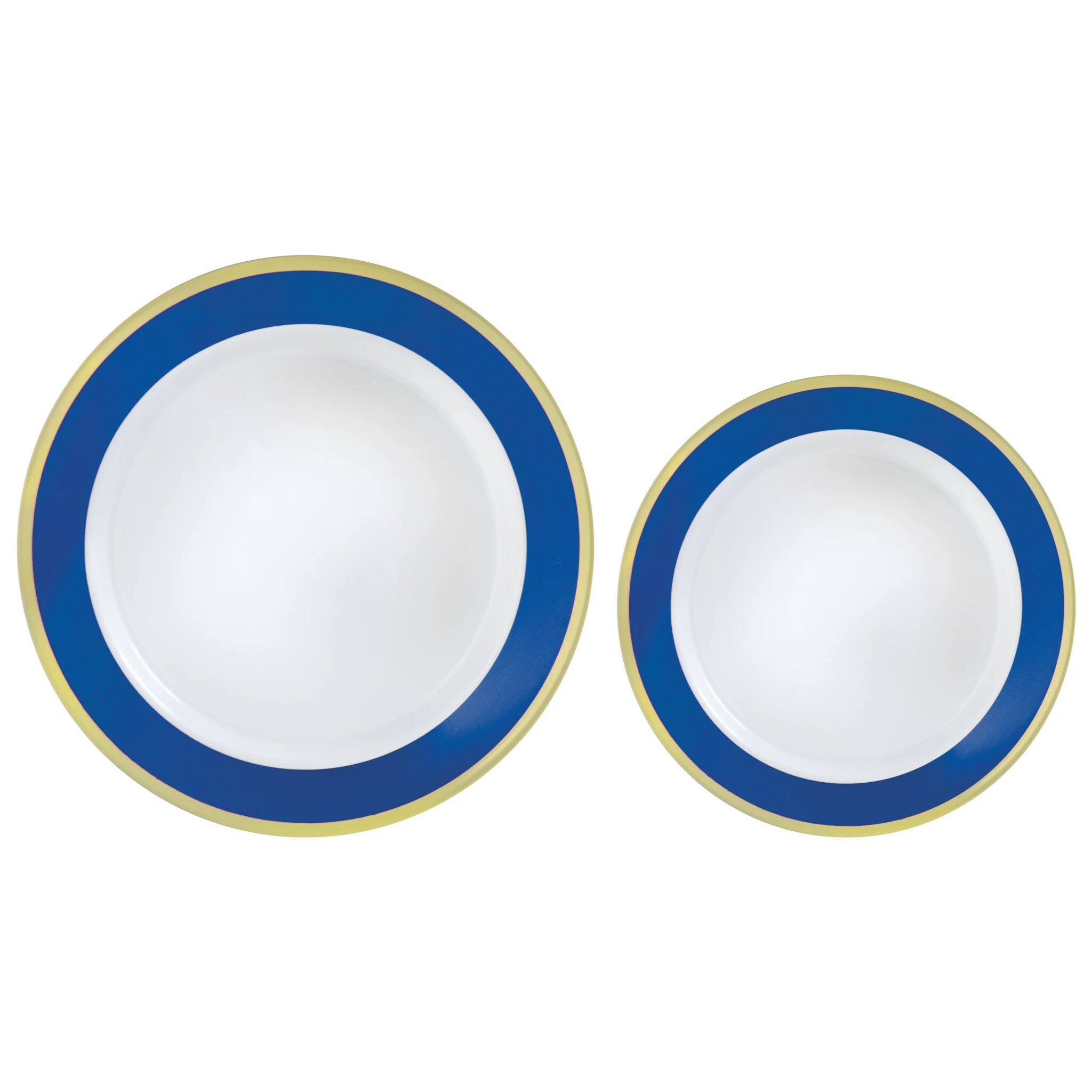 Round Hot Stamped Premium Plastic Border Plates Multipack , 20ct.