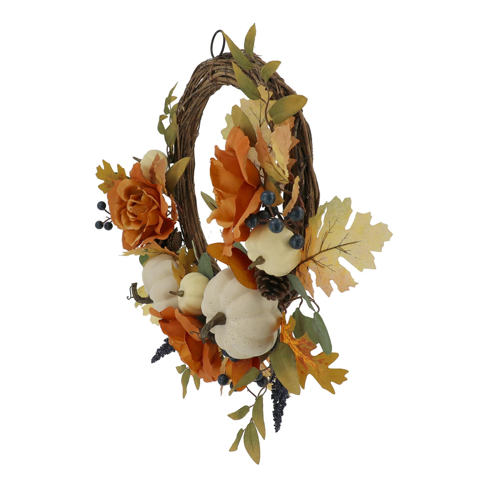24&#x22; Peony &#x26; Pumpkin Wreath by Ashland&#xAE;