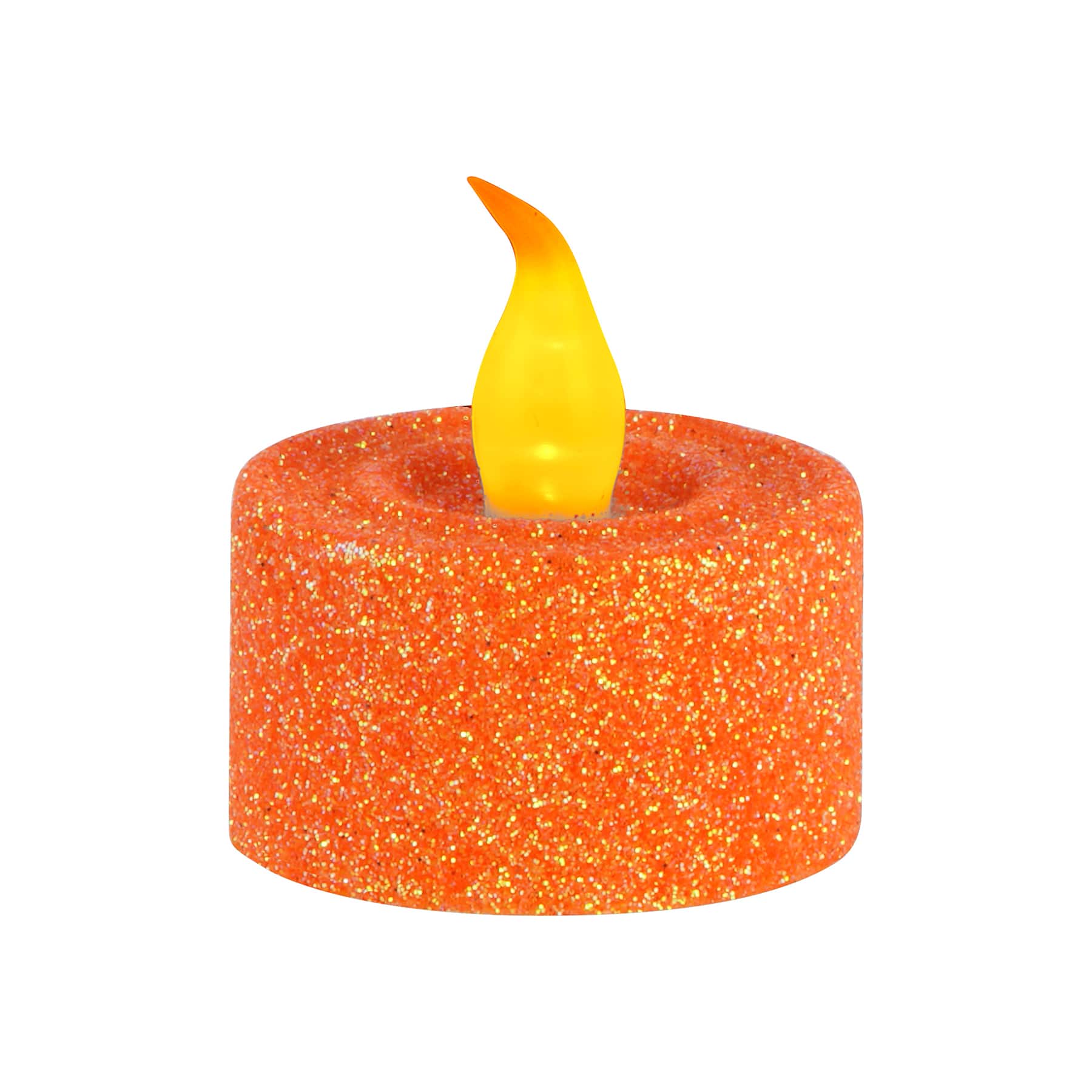 Orange Glitter LED Tealights, 6ct. by Ashland&#xAE;
