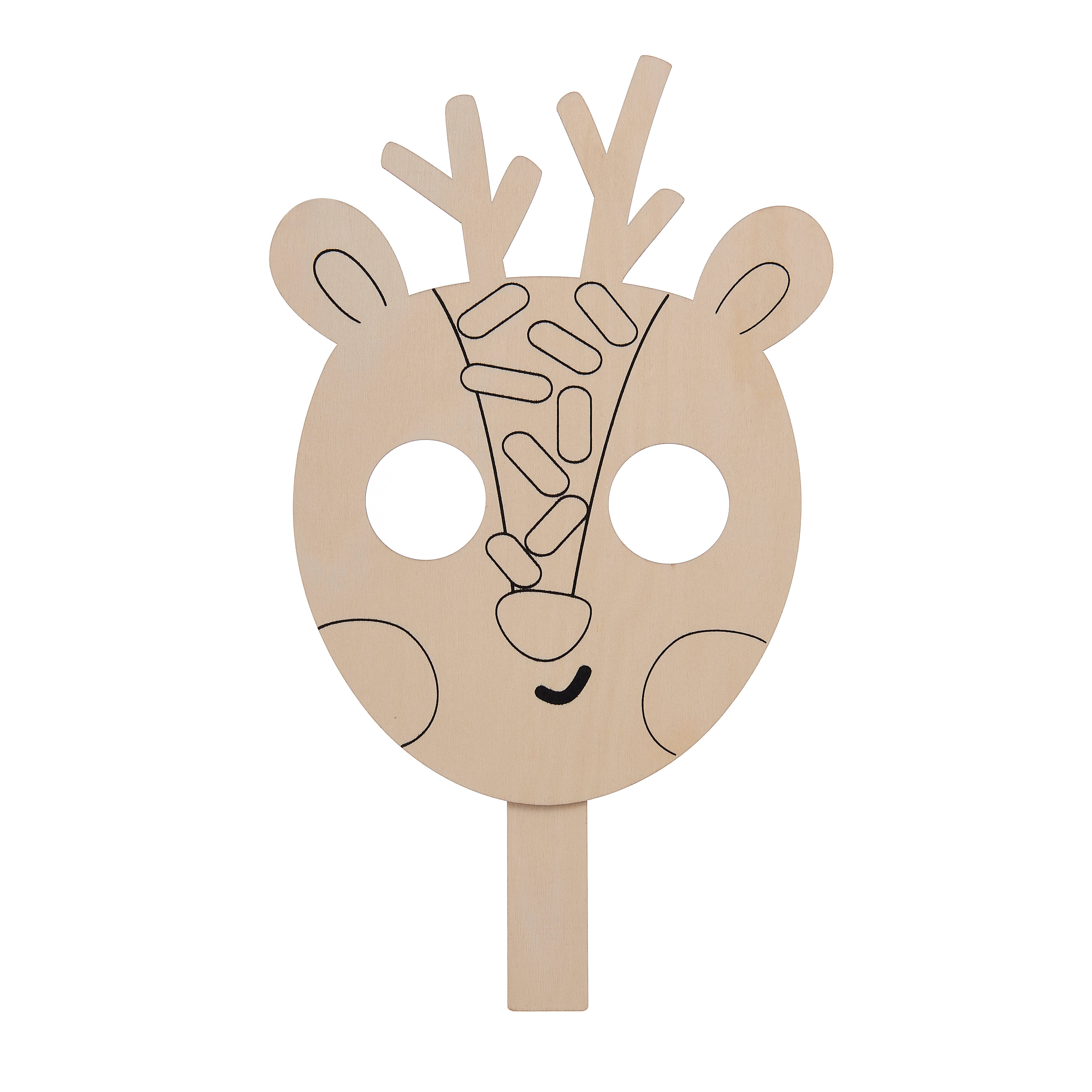 Masque de renne en contreplaqu&#xE9; de 30,5&#xA0;cm de Creatology