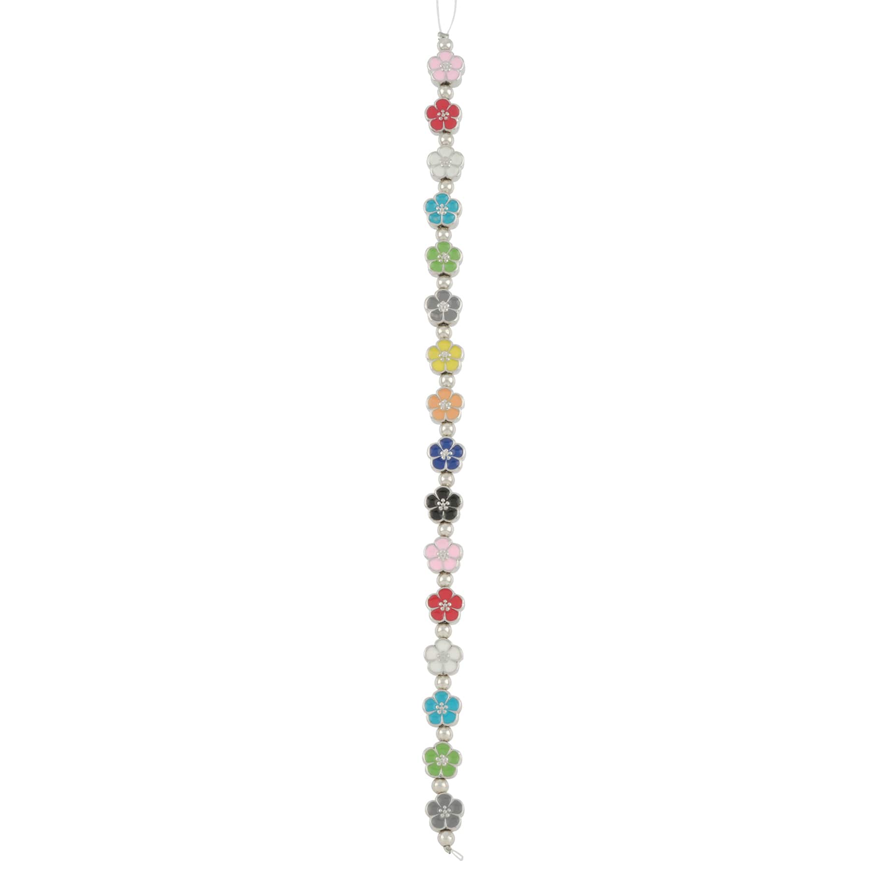 12 Packs: 16 ct. (192 total) Multicolor Enamel Metal Flower Beads, 8mm by Bead Landing&#x2122;