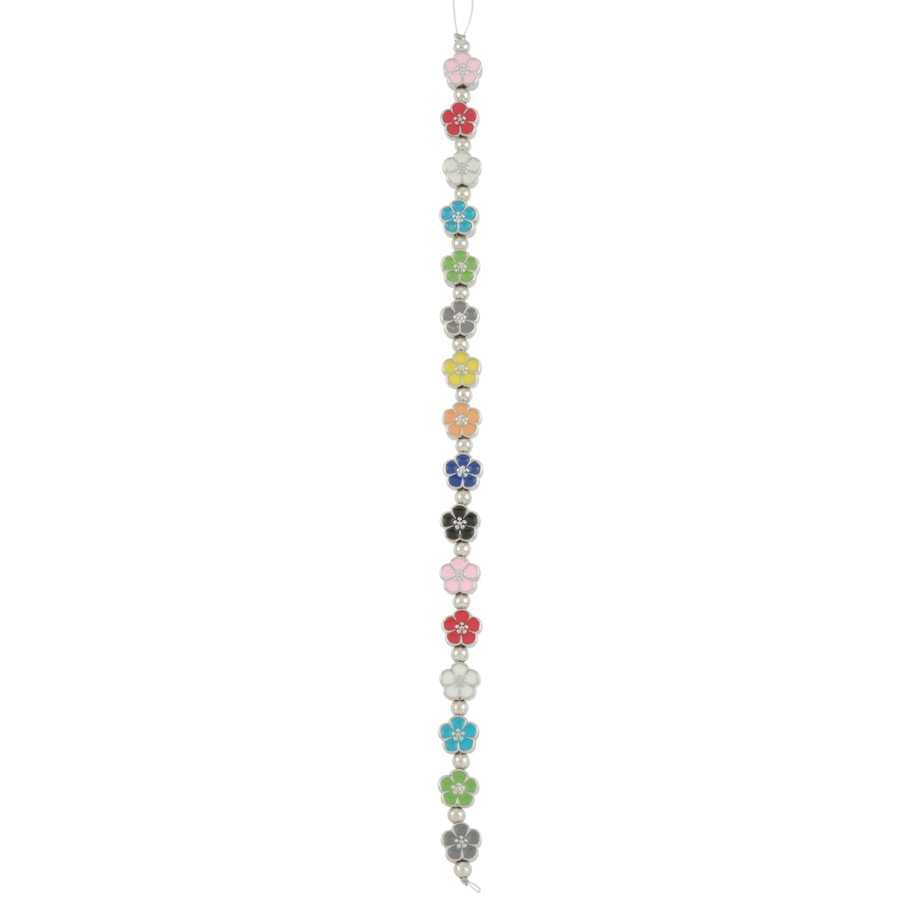 12 Packs: 16 ct. (192 total) Multicolor Enamel Metal Flower Beads, 8mm by Bead Landing™