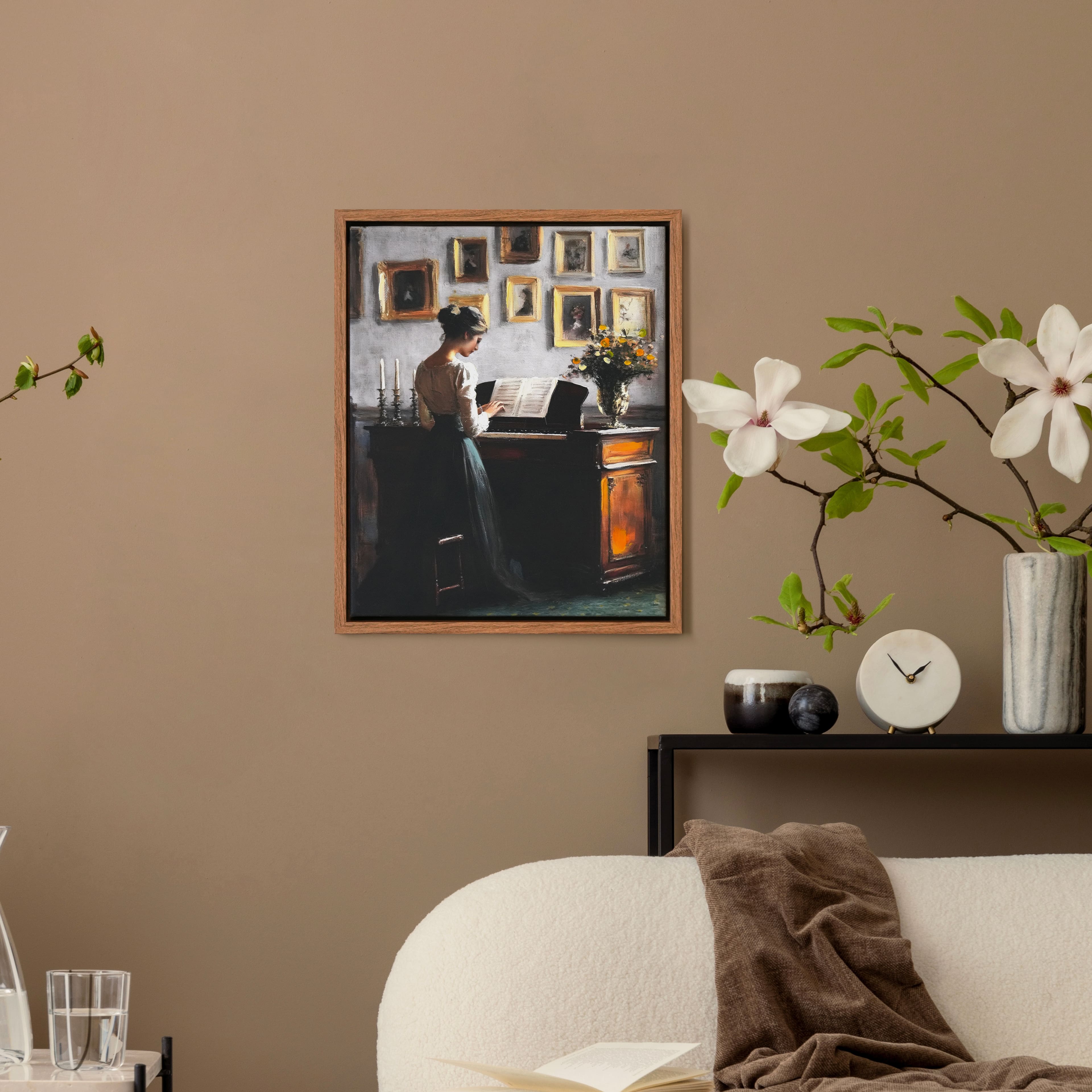 12&#x22; Woman at Piano Canvas Wall Art by Ashland&#xAE;