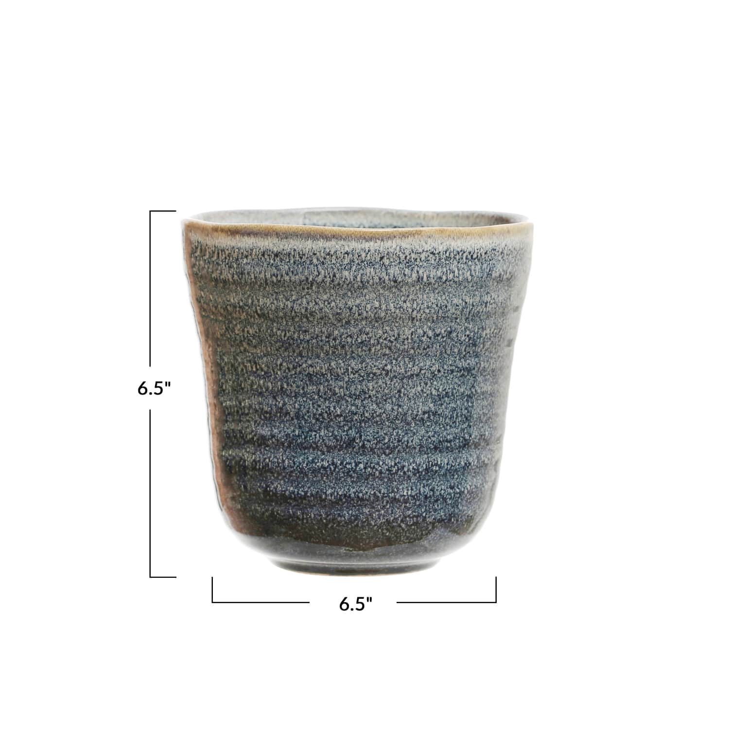 Hello Honey® 6.5" Blue Reactive Glaze Stoneware Planter
