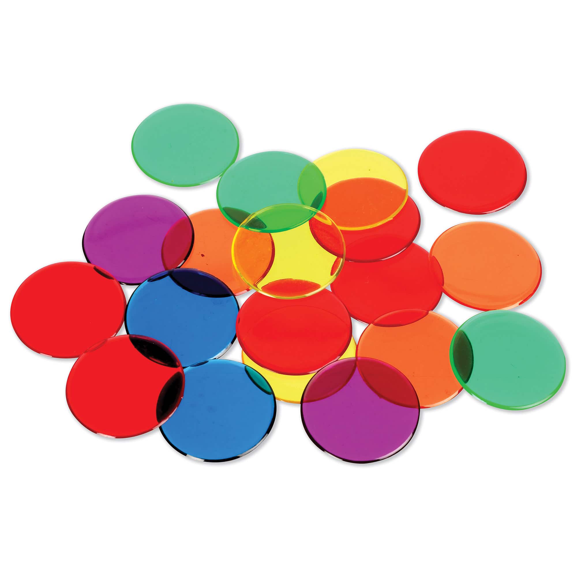 100 piece Education Resource for Counting & Sorting Counters 22mm Transparent 
