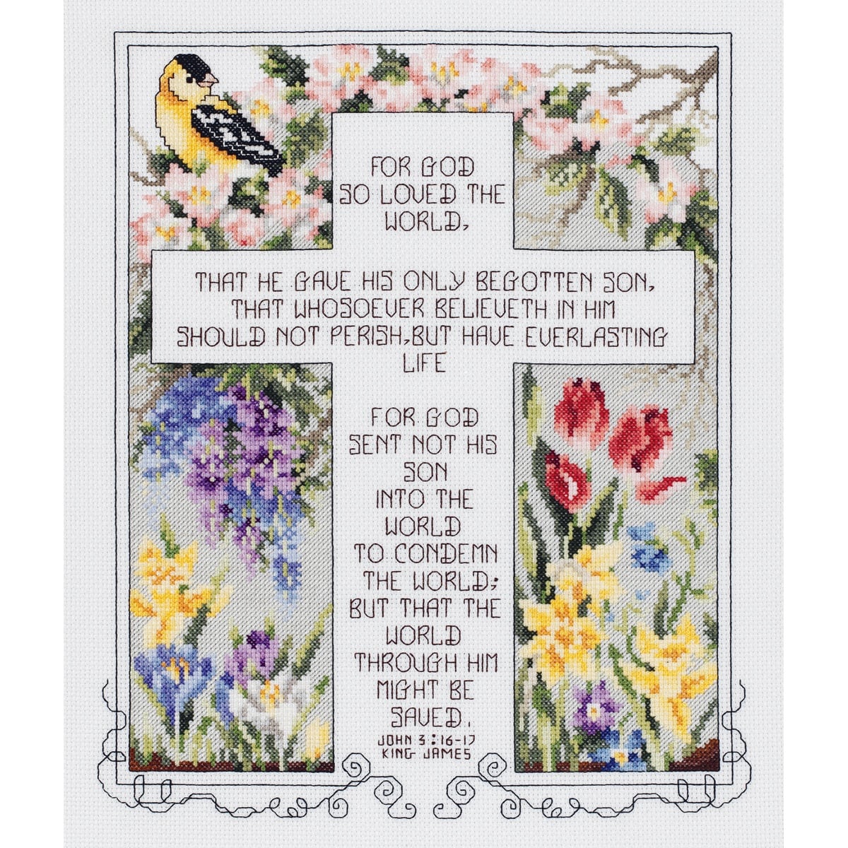 Janlynn® John 3:16-17 Counted Cross Stitch Kit