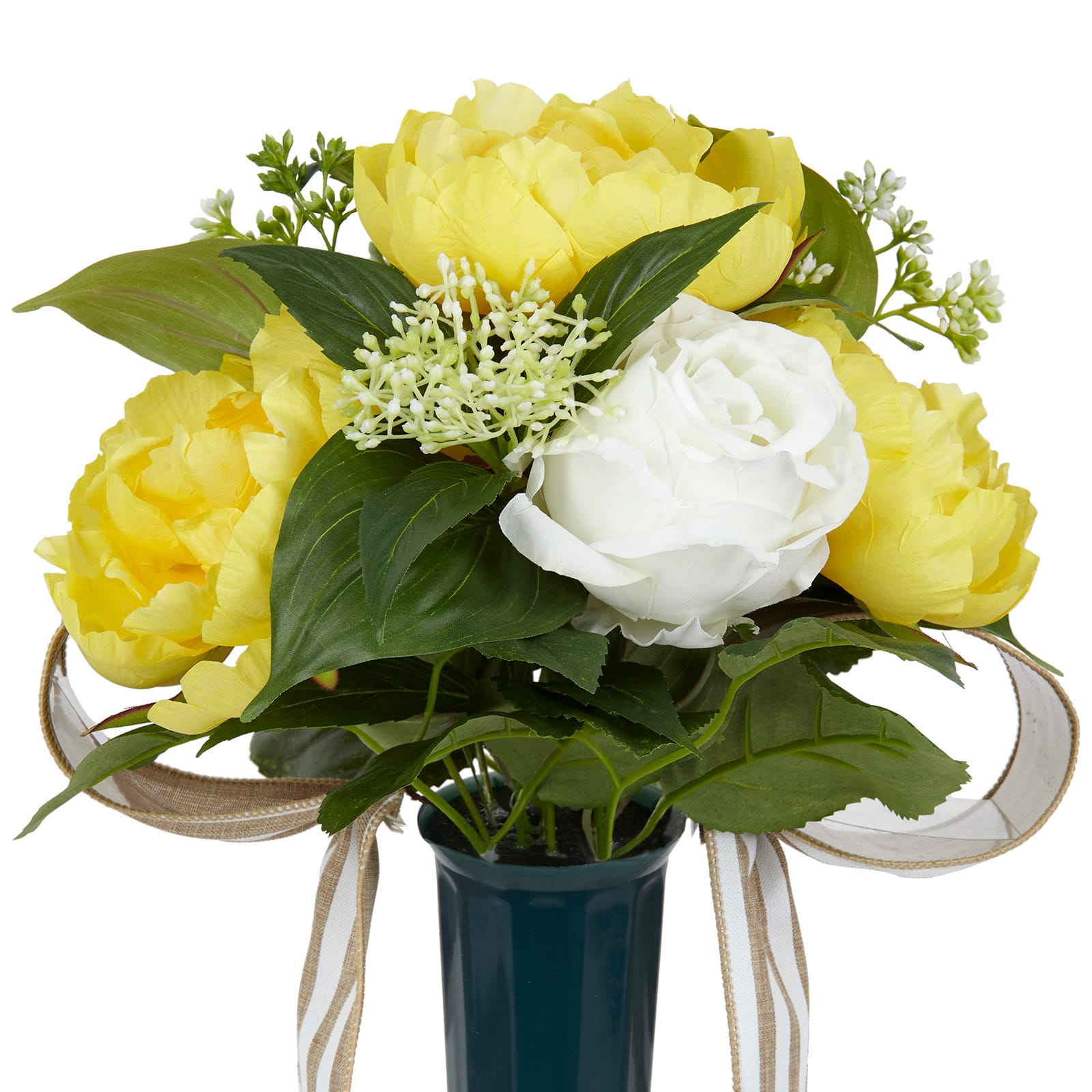 Medium Yellow &#x26; White Remembrance Cone by Ashland&#xAE;