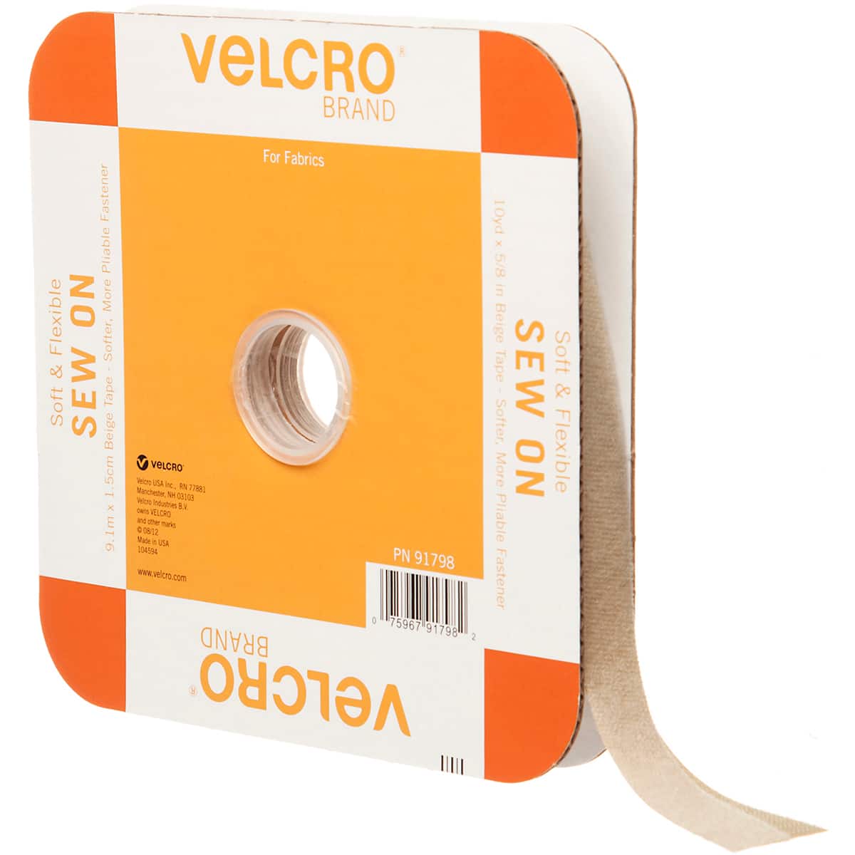 VELCRO® Brand Sticky Back for Fabrics White Tape