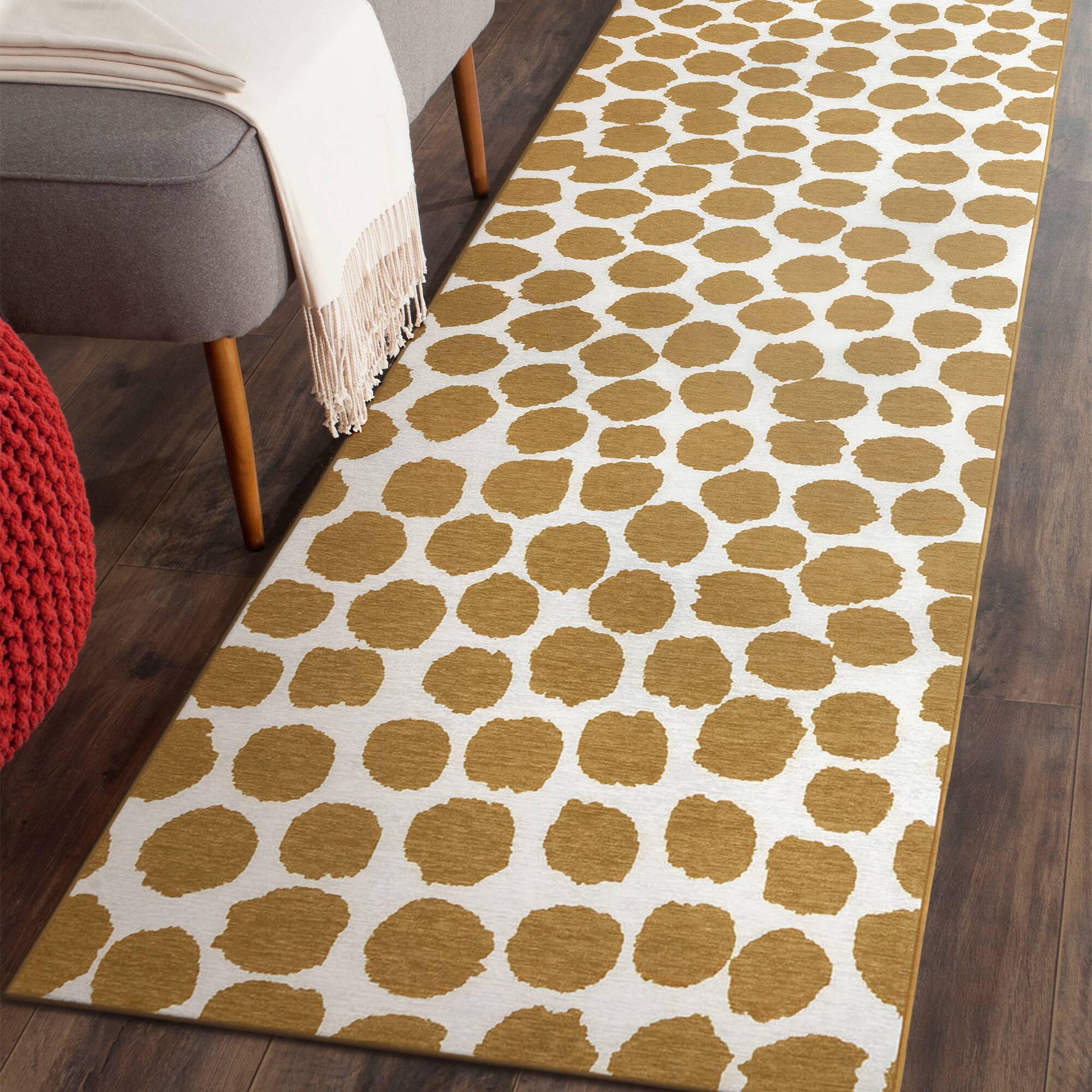 My Magic Carpet Puff Dotty Washable Rug