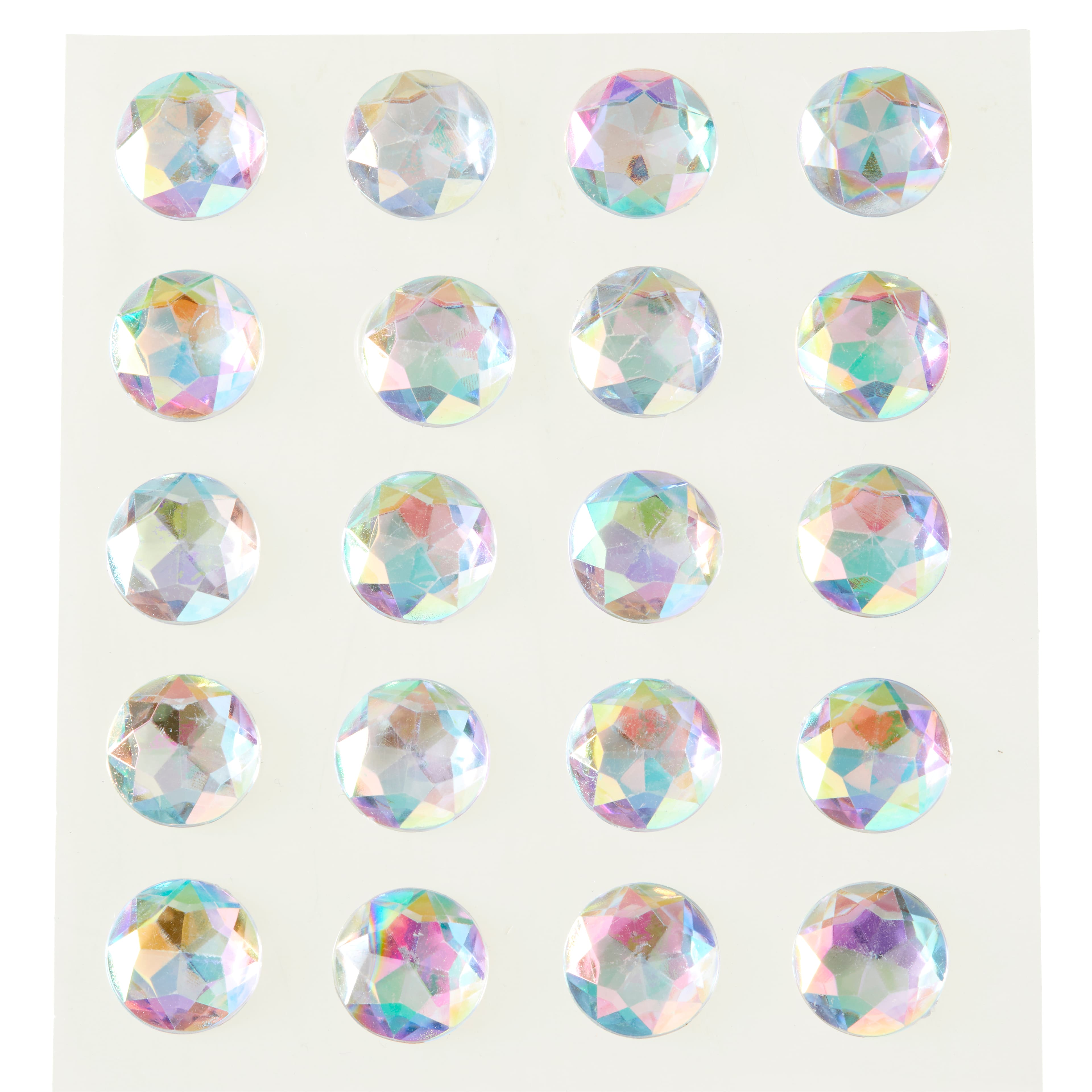 Crystal Clear Gem Stickers - 210 Count