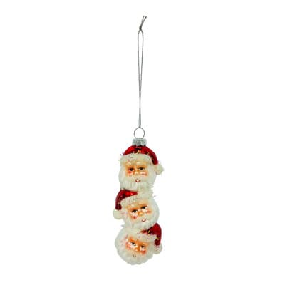 Santa Head Stack Glass Ornament by Ashland® | Michaels