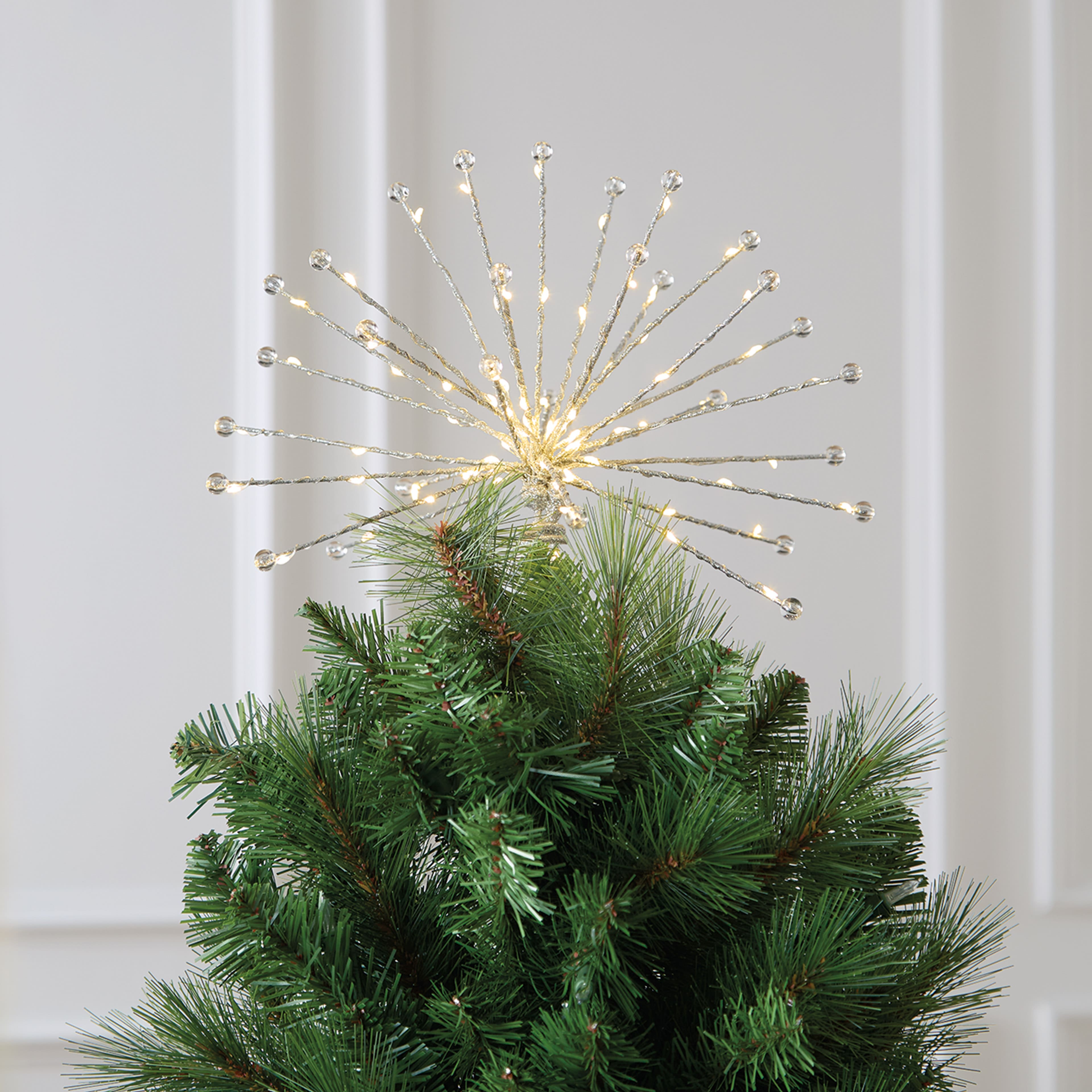 12&#x22; Silver Sunburst Lighted Tree Topper by Ashland&#xAE;