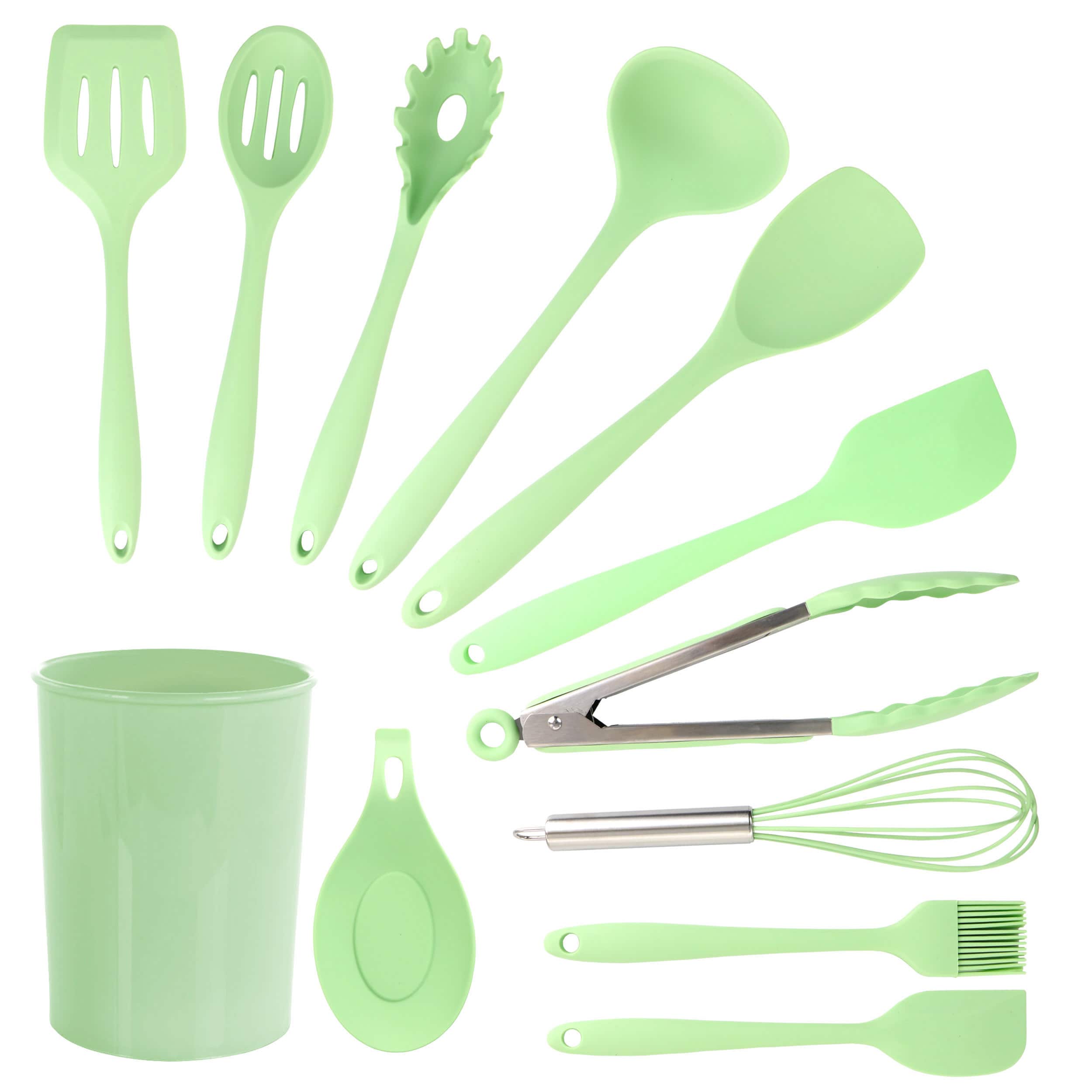 MegaChef Mint Green Silicone Cooking Utensils Set, 12ct.