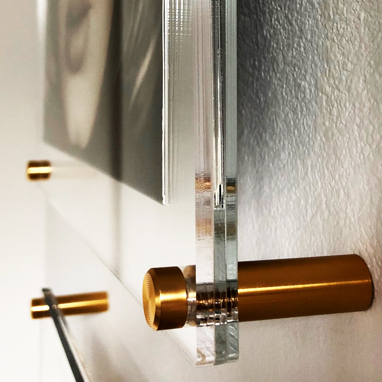 Wexel Art 12'' x 12'' Acrylic Floating Frame for Album Covers with Gold Hardware