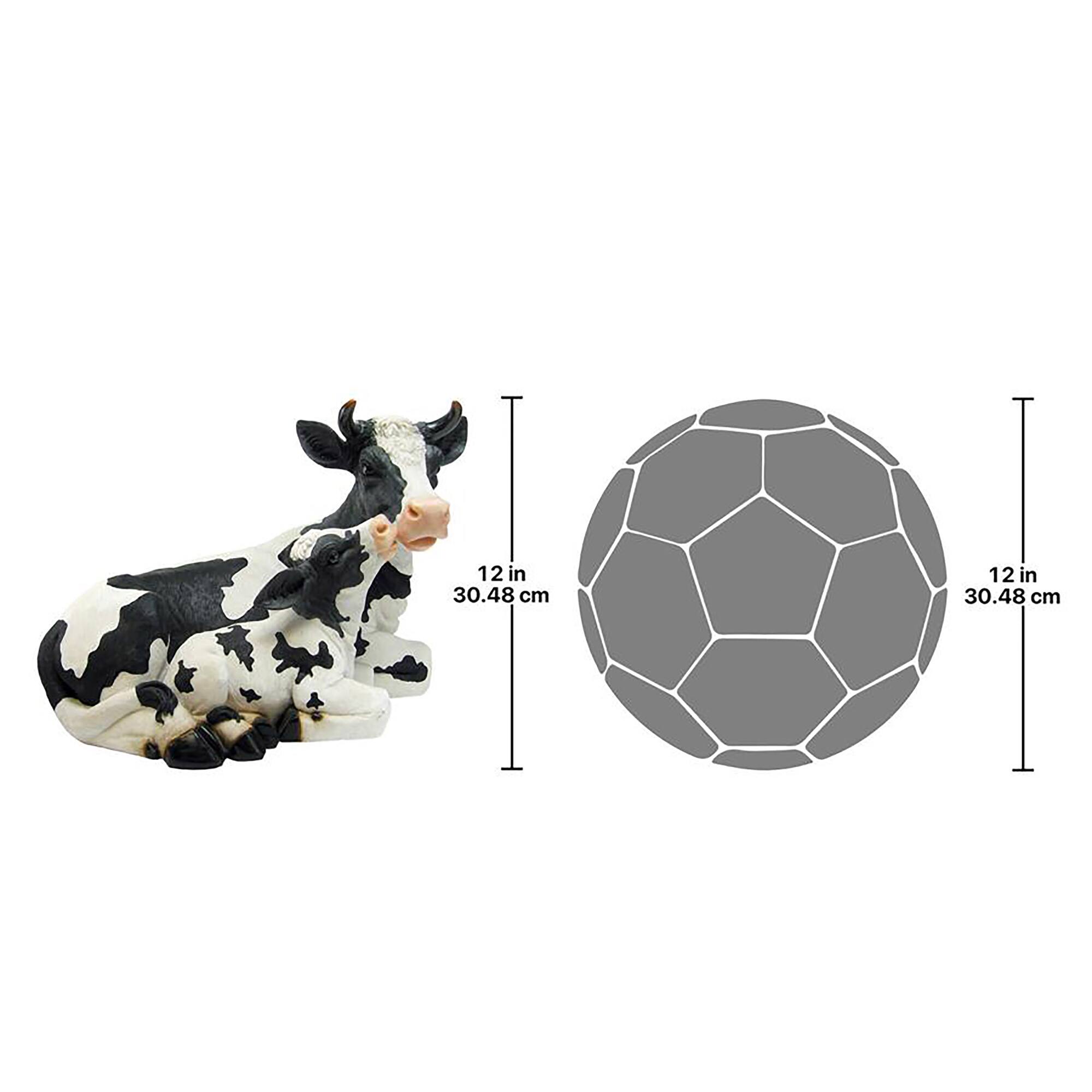 Design Toscano 16&#x22; Mother Cow &#x26; Calf Garden Statue