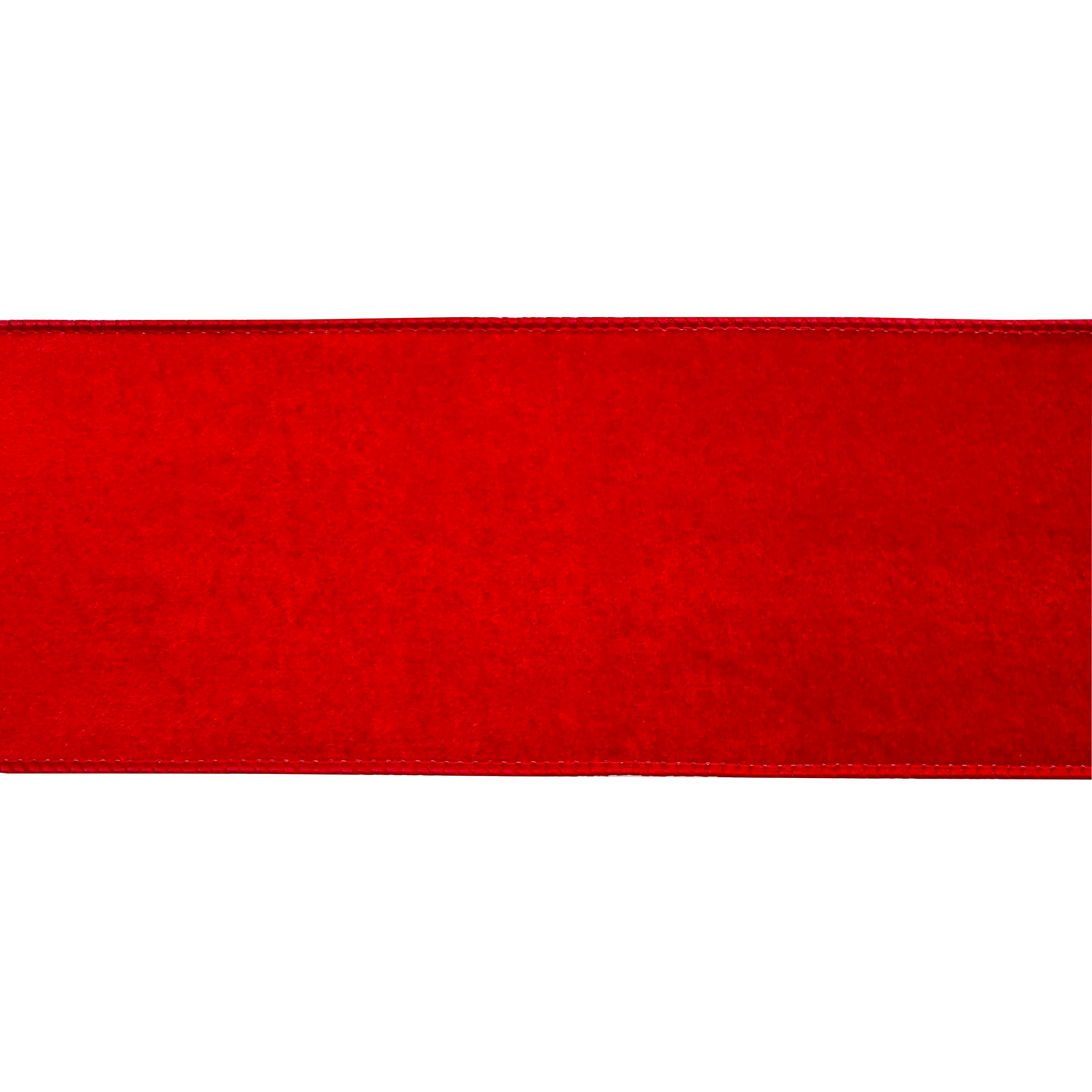 3.5&#x22; x 25ft. Red Wired Velvet Ribbon by Celebrate It&#xAE;