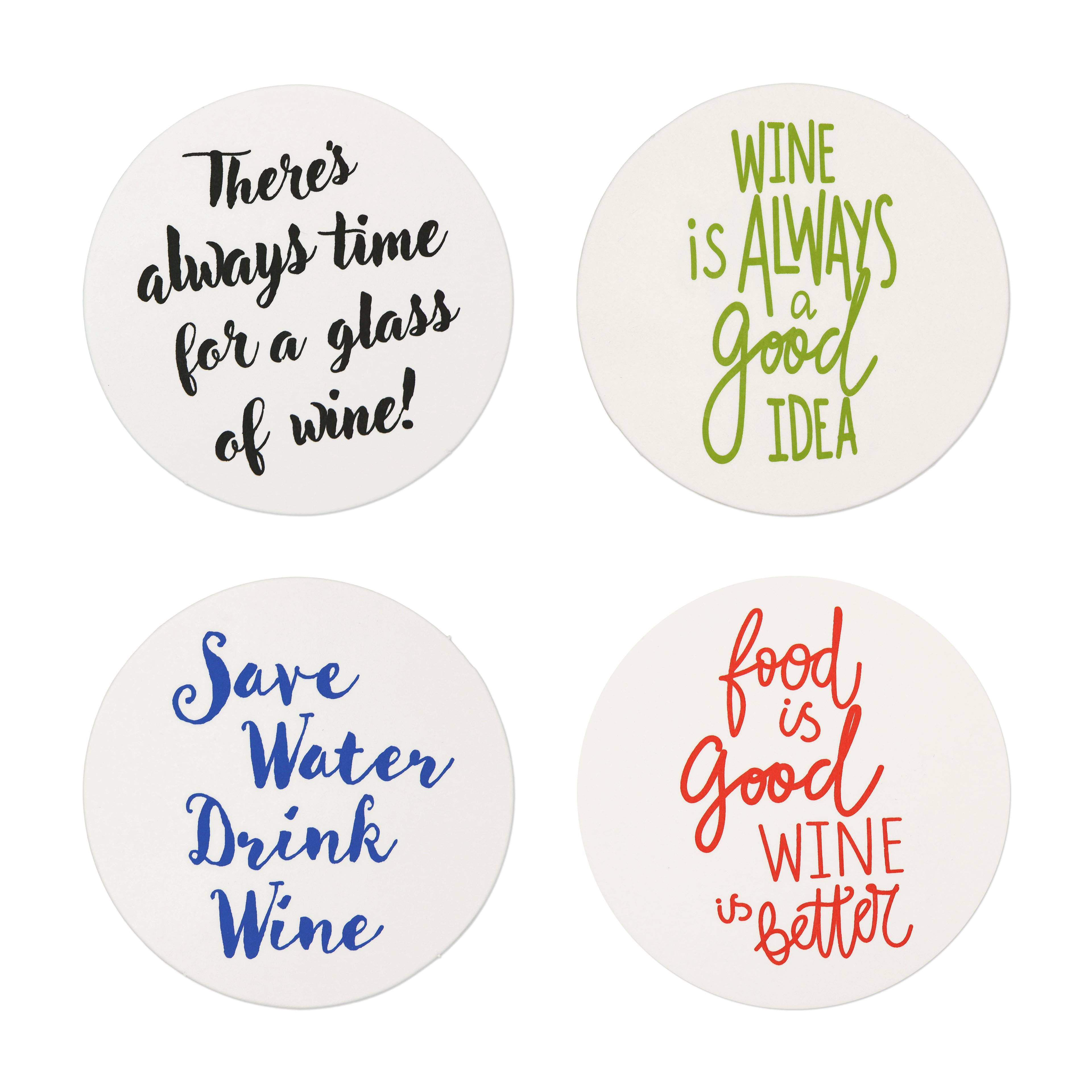 4&#x22; Wine Paper Coaster Set by Fab Finds