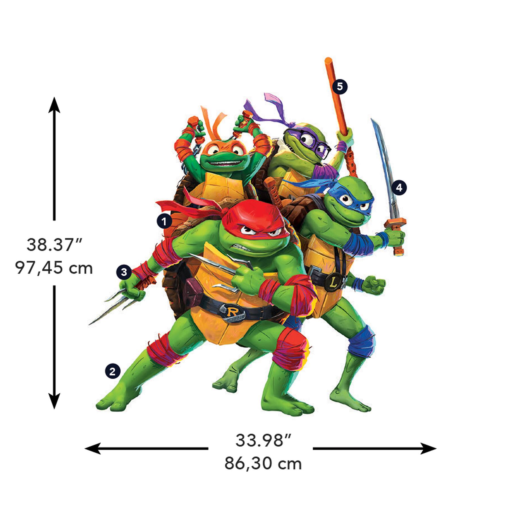 RoomMates Teenage Mutant Ninja Turtles Mutant Mayhem Group Giant Peel & Stick Wall Decals