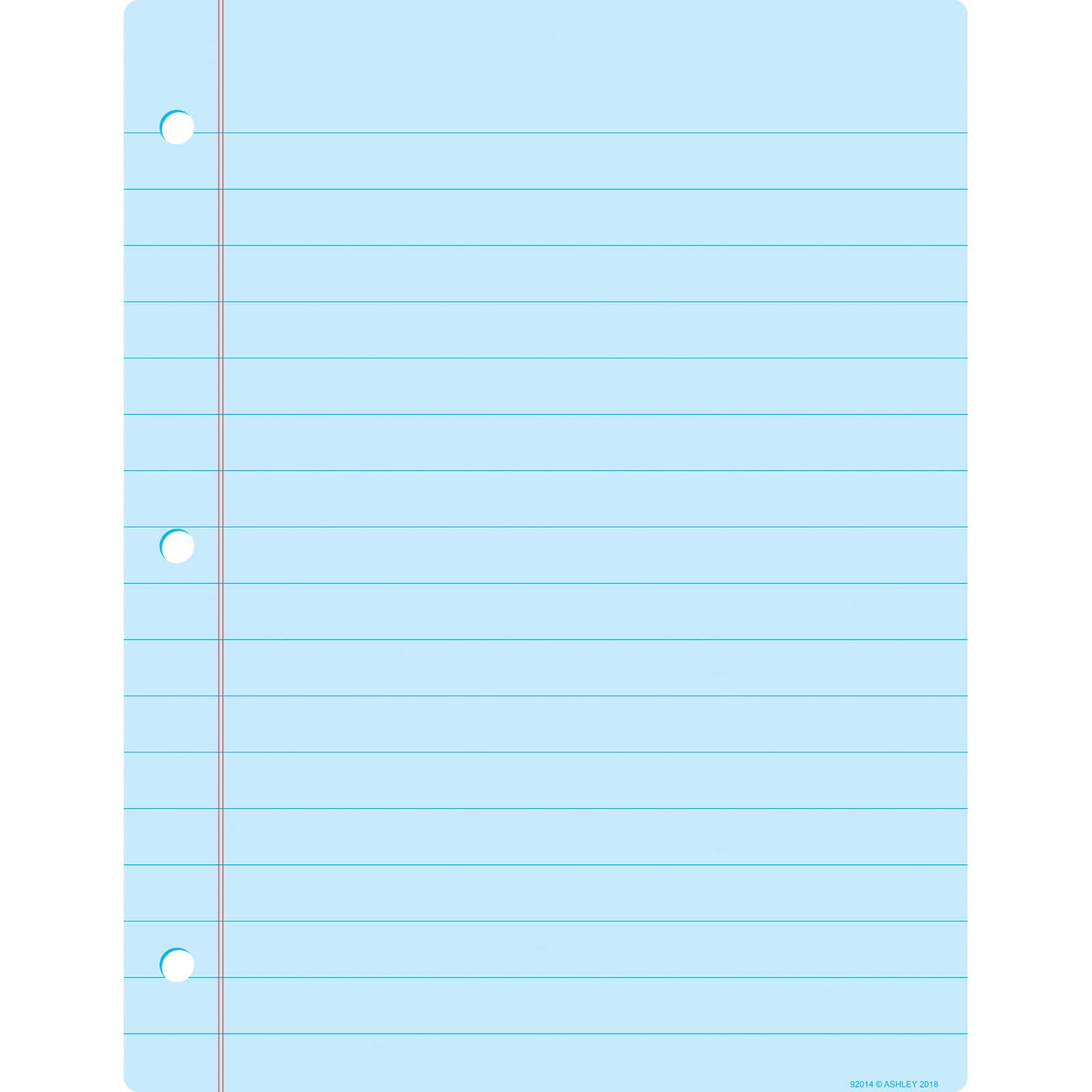 Ashley Productions Smart Poly&#x2122; Dry Erase Blue Notebook Paper, 10ct.
