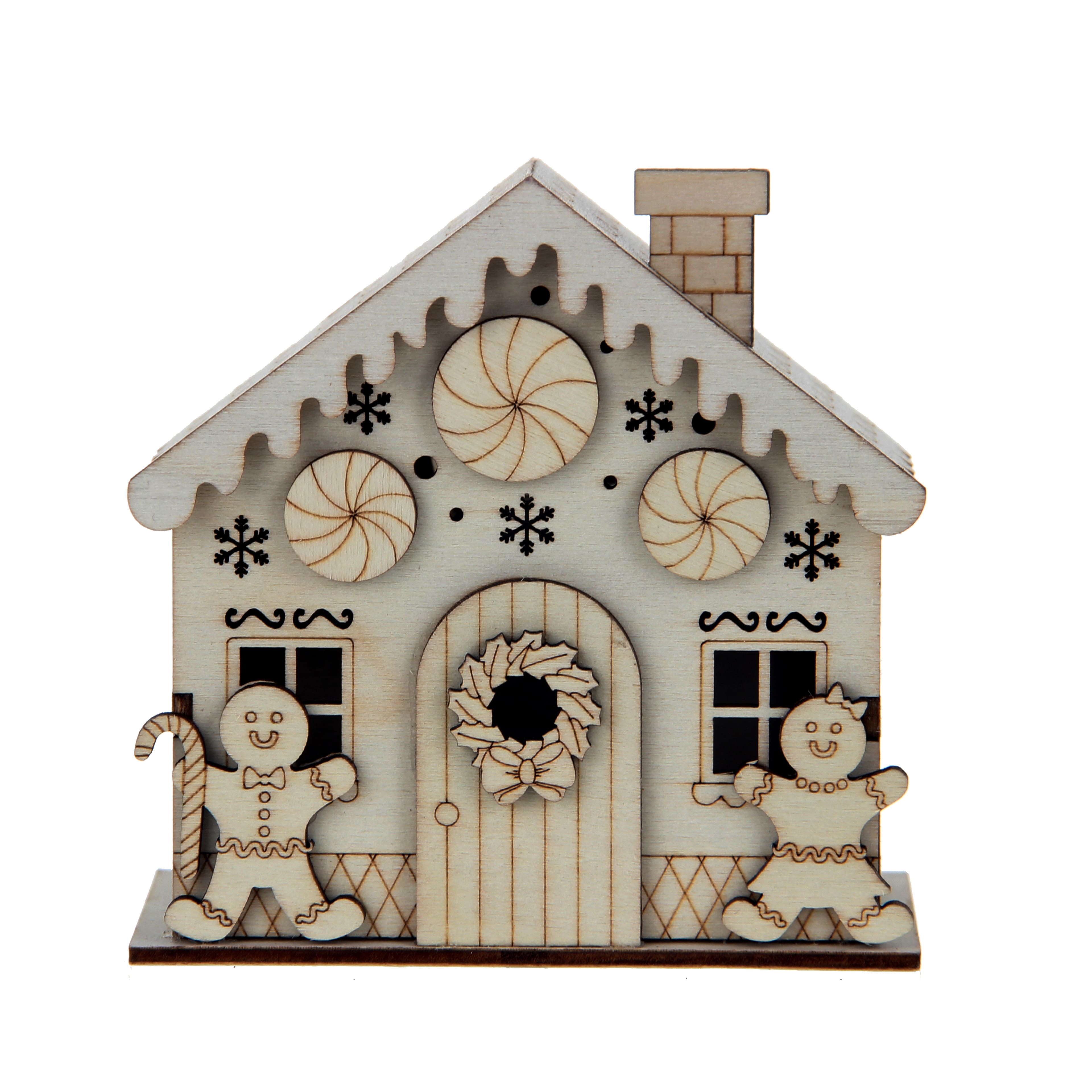 DIY LED Wood Village Peppermint House by Make Market&#xAE;