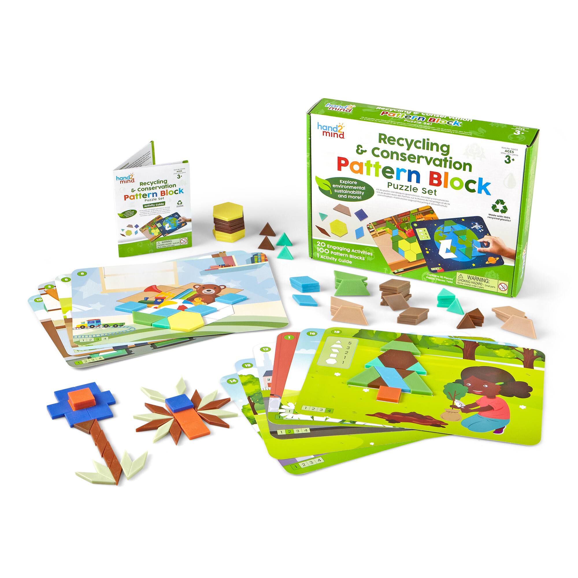 Hand2mind® Recycling & Conservation Pattern Block Puzzle Set