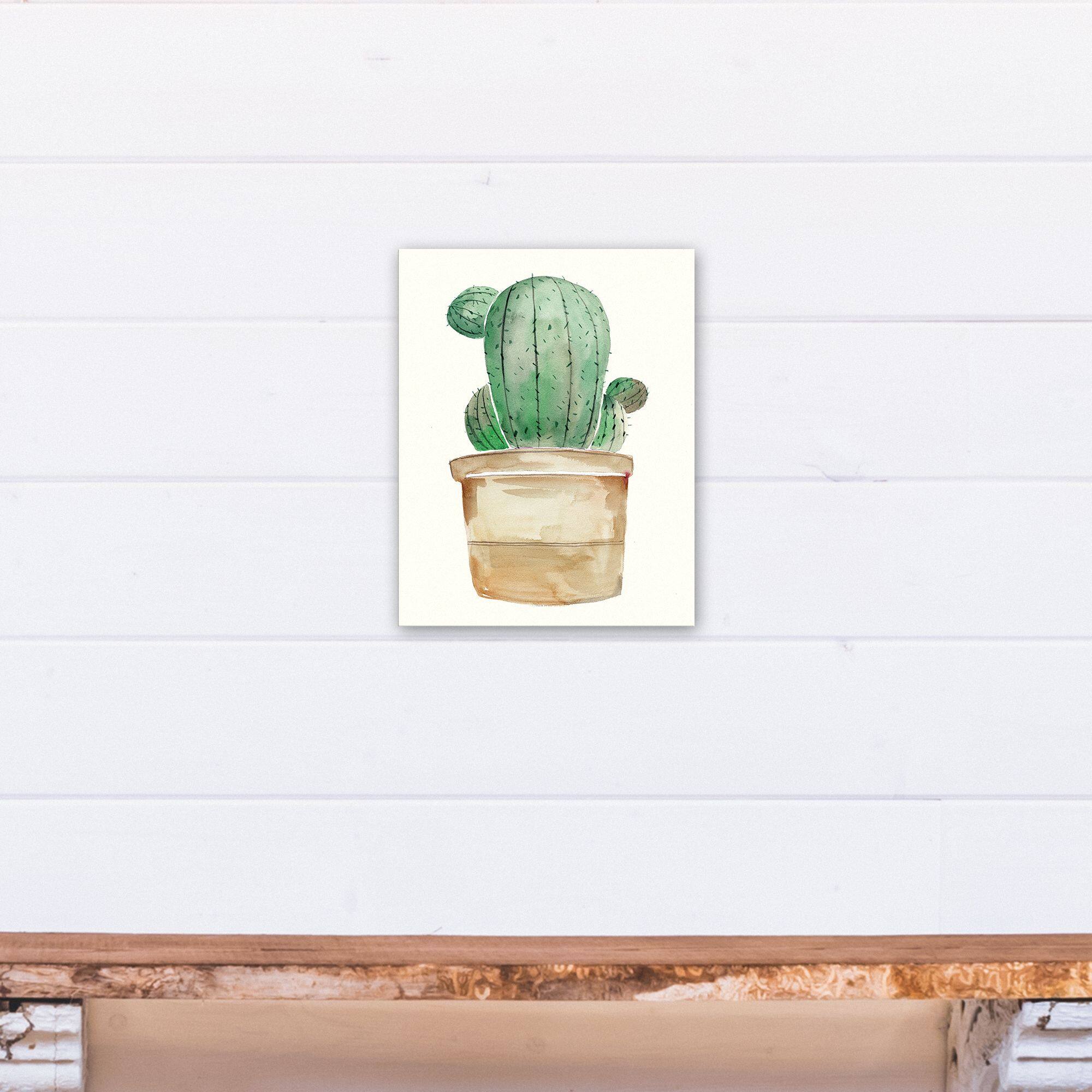 Little Potted Cactus 11" x 14" Canvas Wall Art