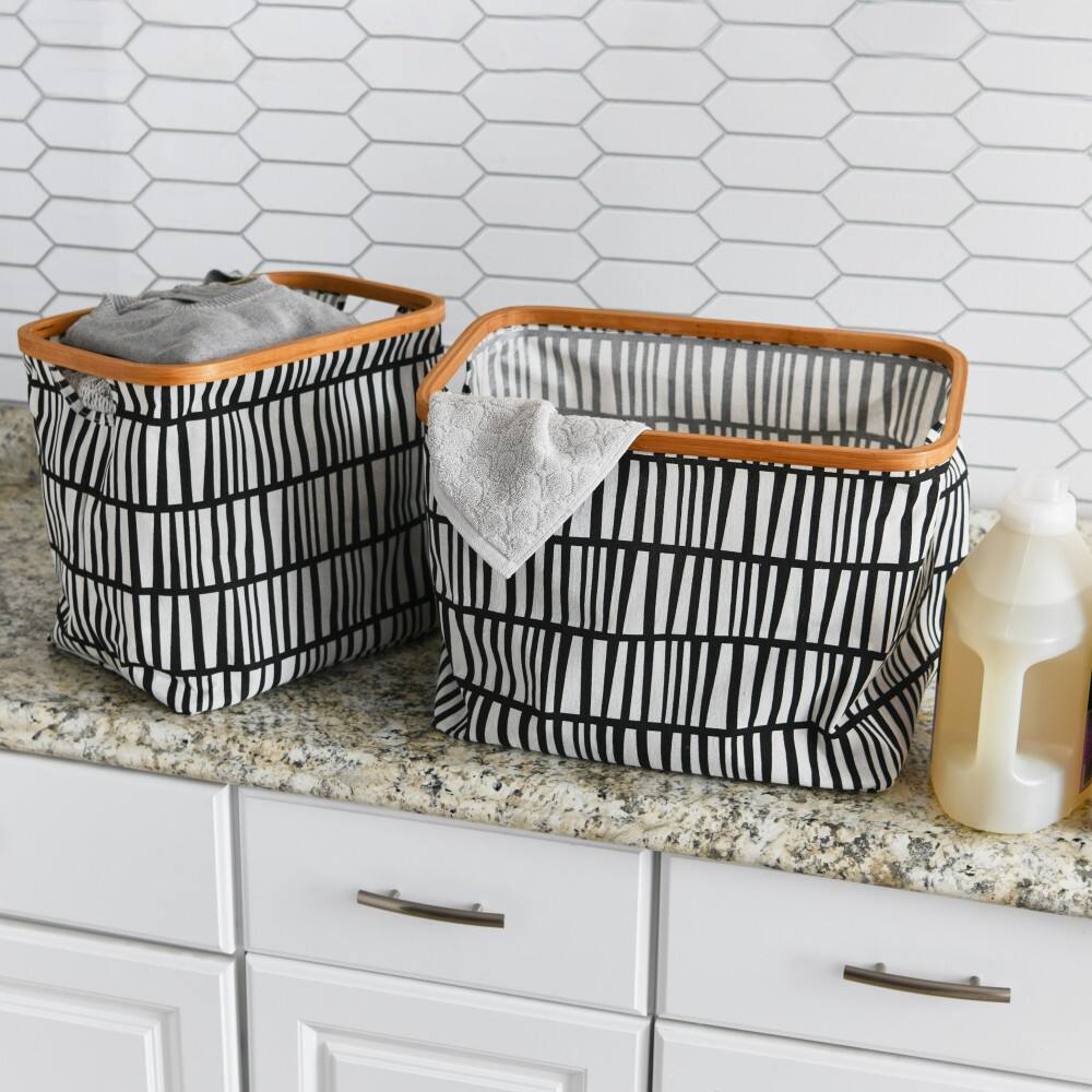 Household Essentials Krush Bamboo Rimmed Basket Set