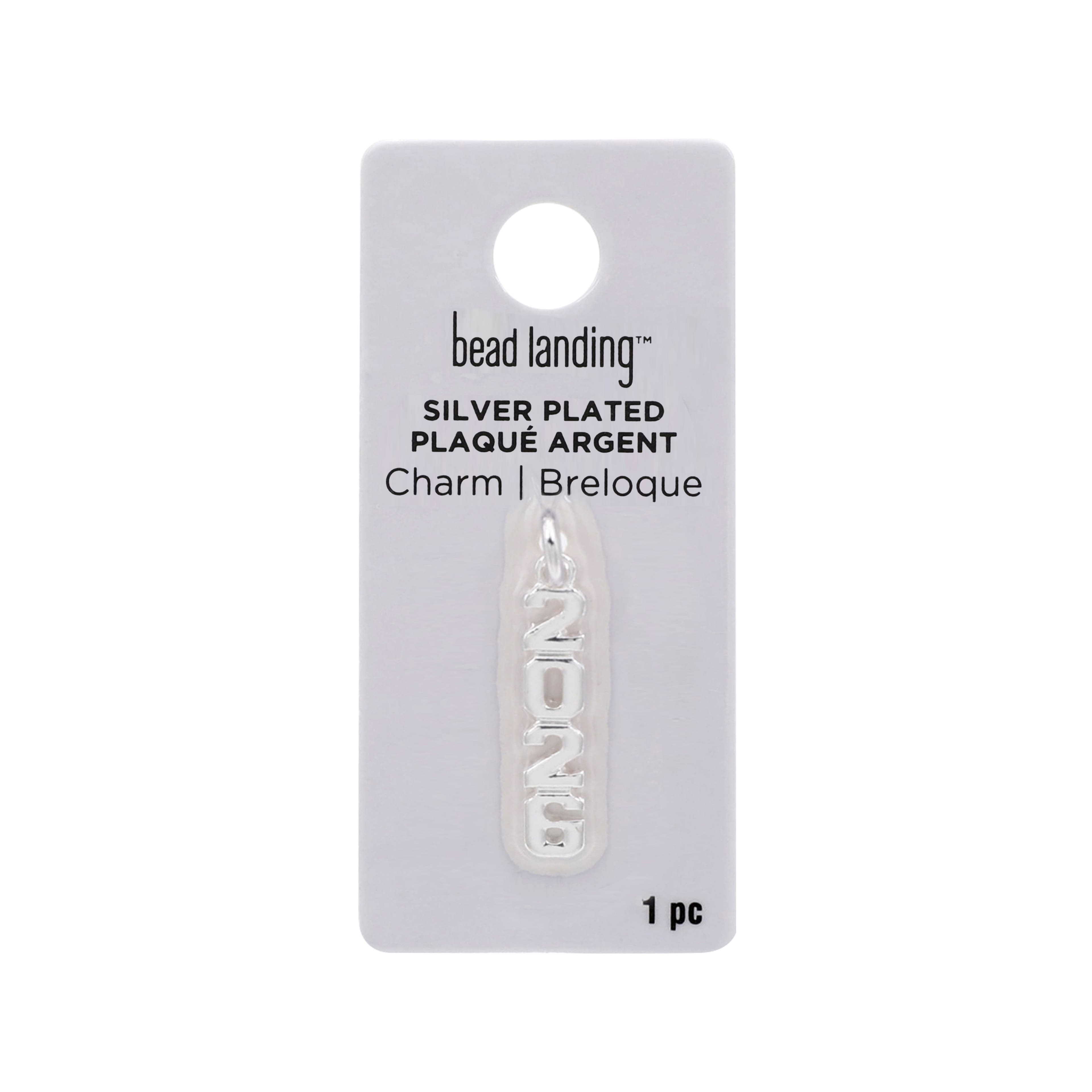 12 Pack: Silver Plated Year Charm by Bead Landing™
