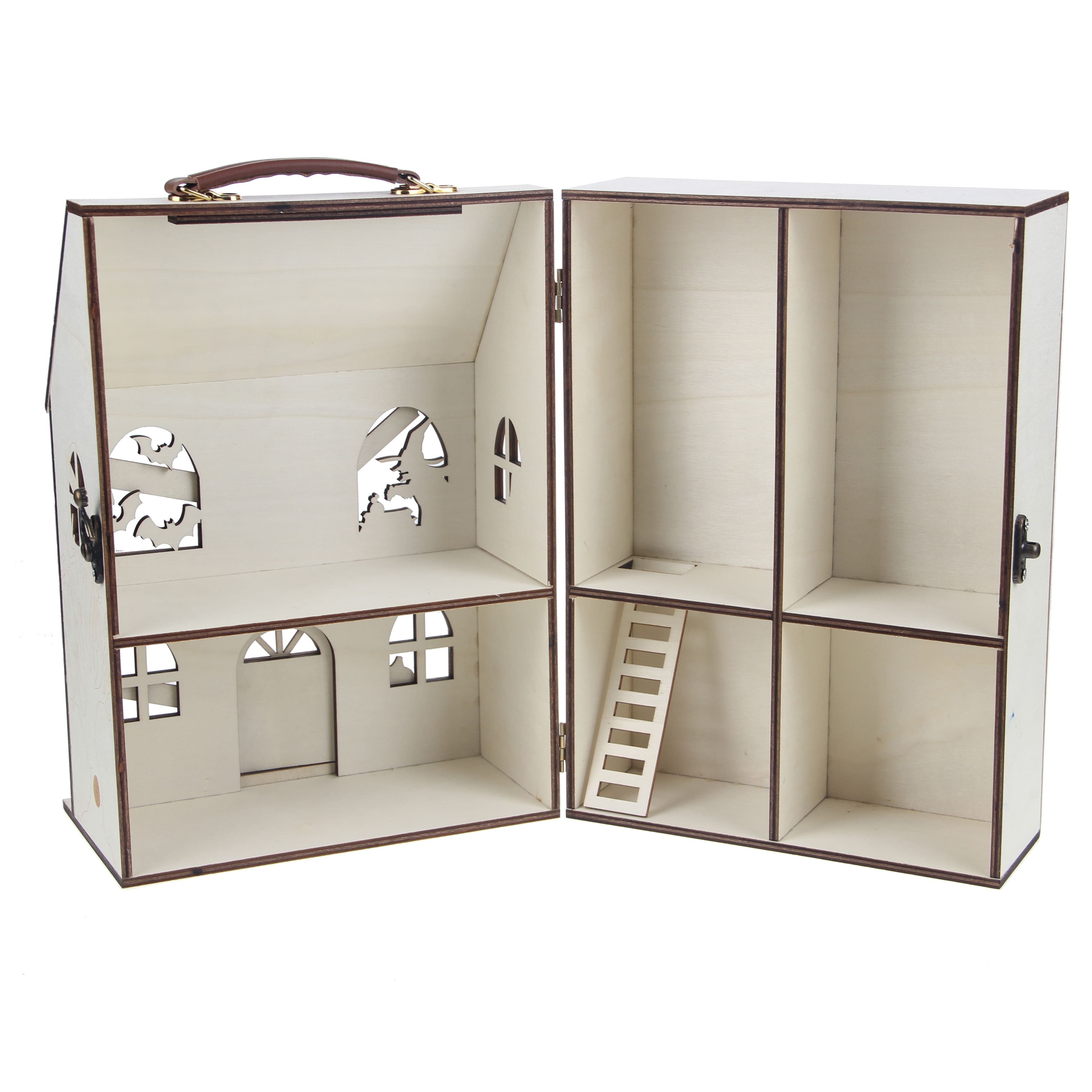 12&#x22; DIY Haunted Dollhouse Wood D&#xE9;cor by Make Market&#xAE;
