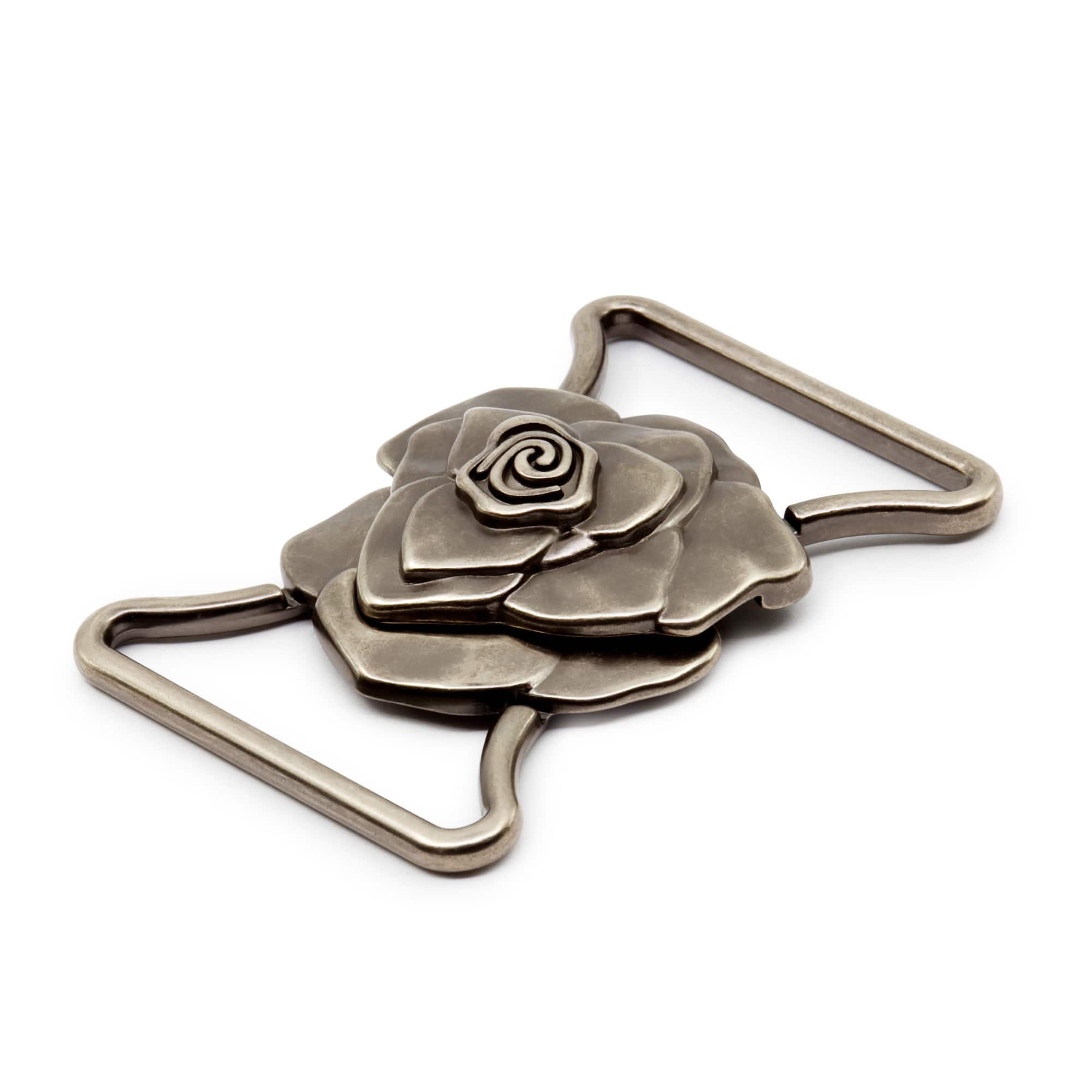Dritz&#xAE; Antique Silver Fashion Buckle with Rose Design