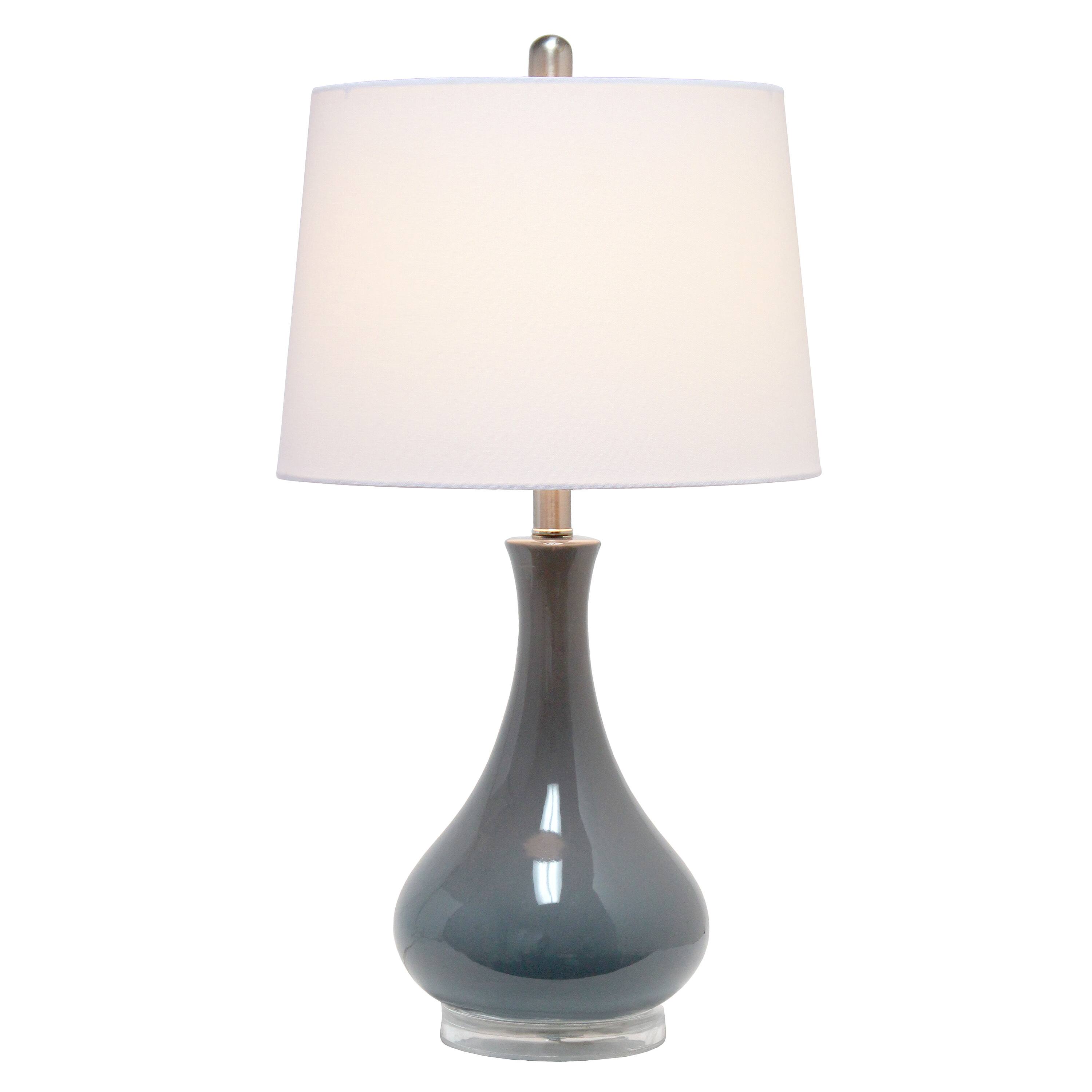 Lalia Home 26&#x22; Droplet Table Lamp with Fabric Shade