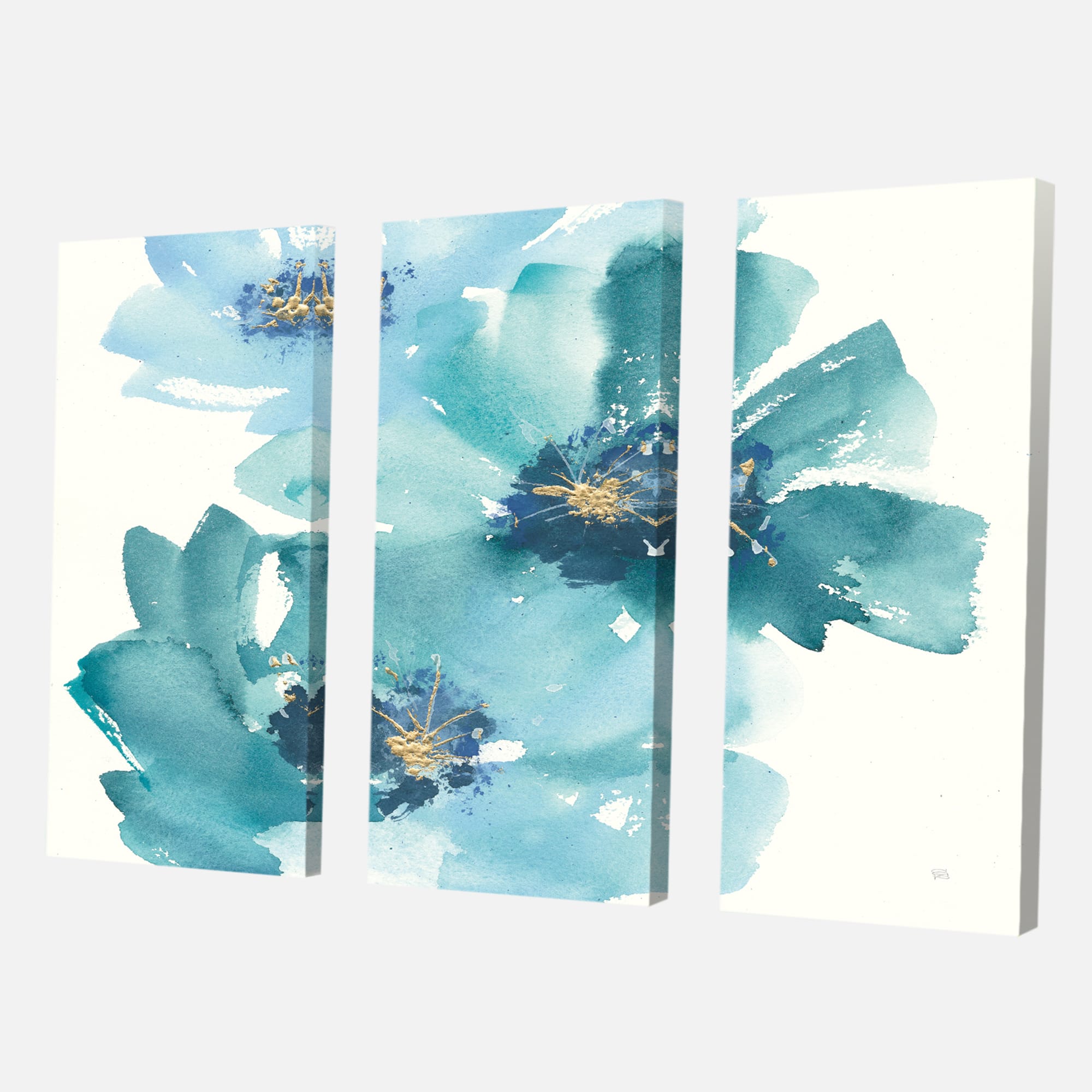 Designart - Blue Cosmos Indigo I - Farmhouse Canvas Artwork | 48" x 32" | Michaels&reg;