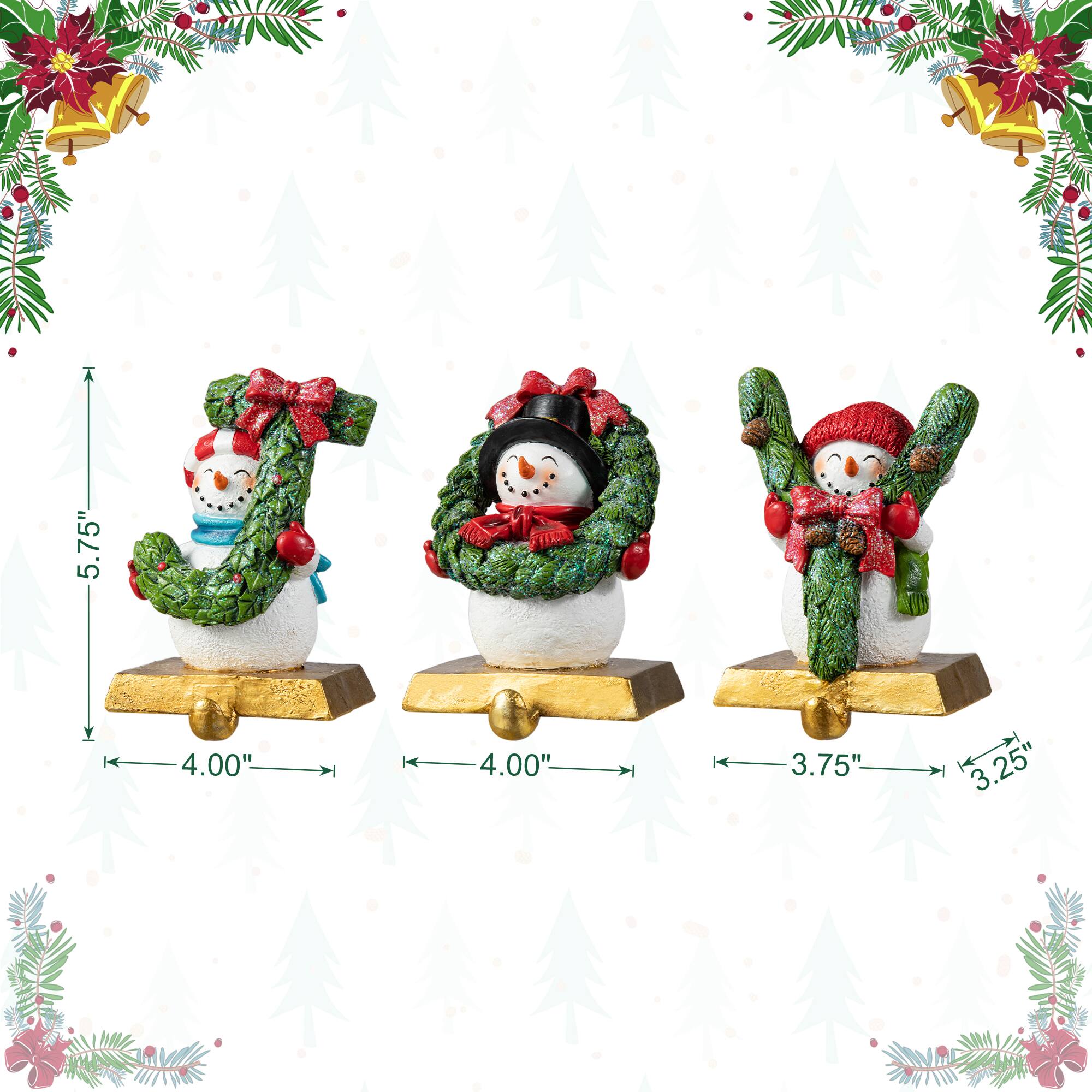 Glitzhome® 5.5" JOY Stocking Holder Set