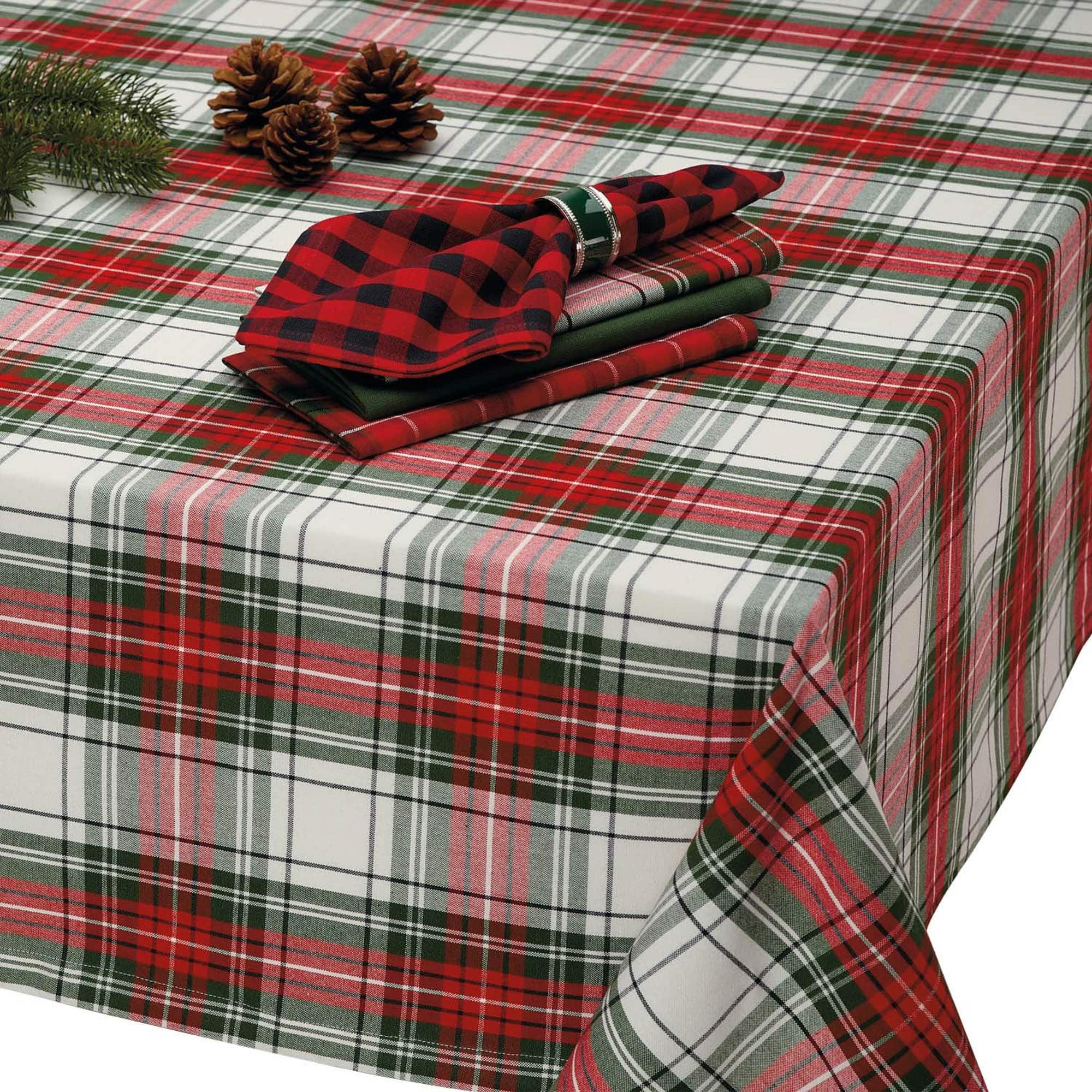 DII® Christmas Plaid Tablecloth