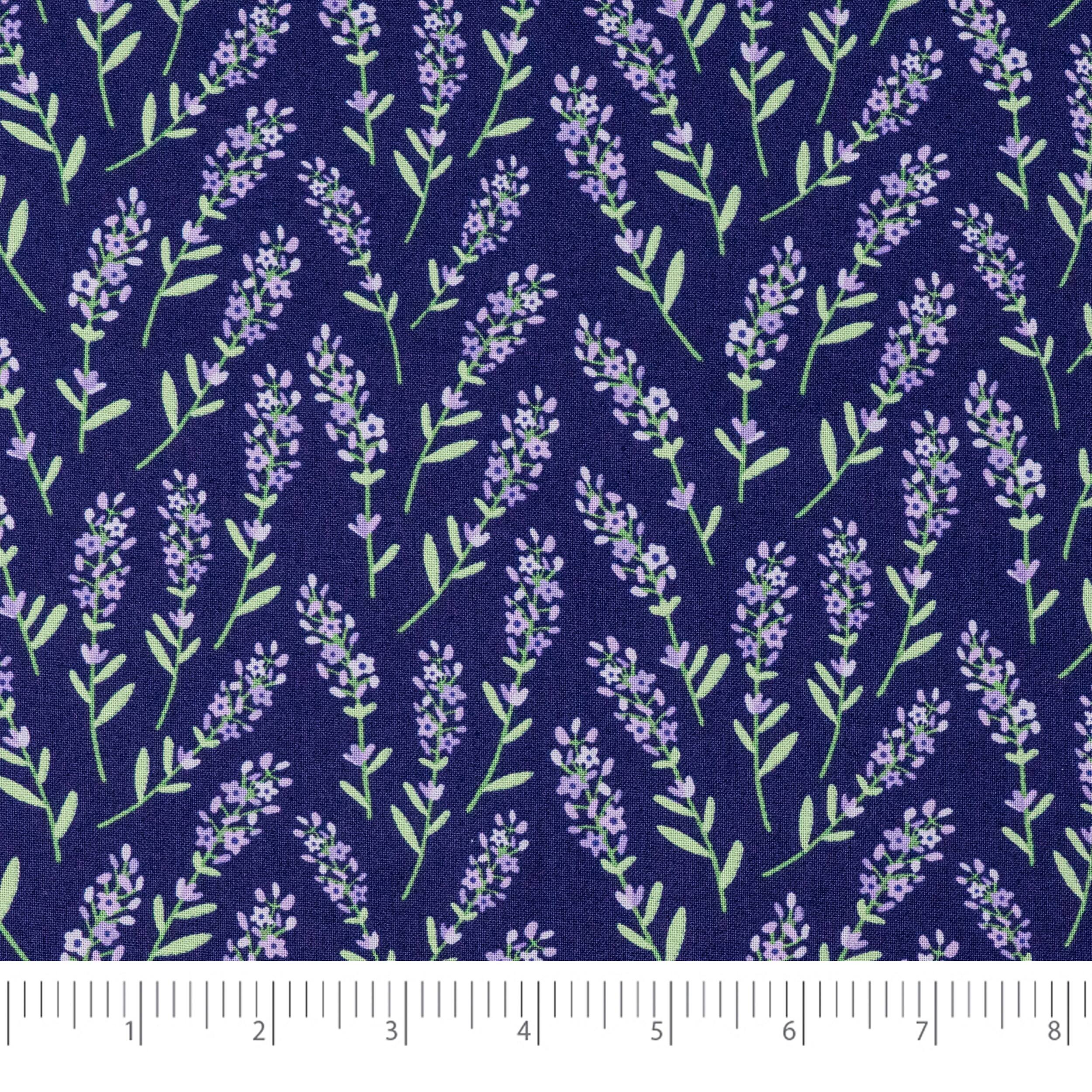 SINGER Purple Floral Field 100% Cotton 5 Piece Bundle