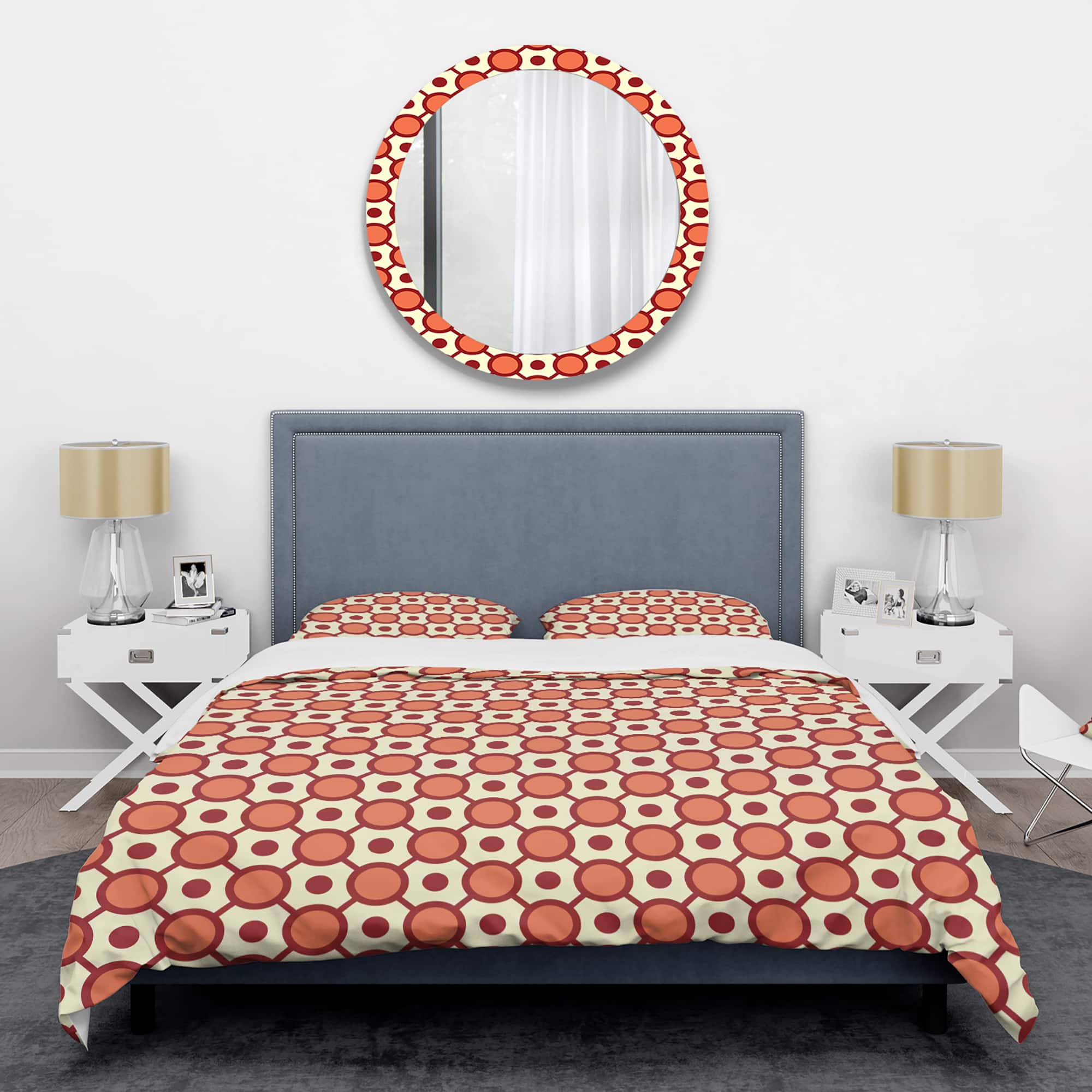 Designart 'Abstract Retro Geometrical Design IX' Mid-Century Duvet Cover Set