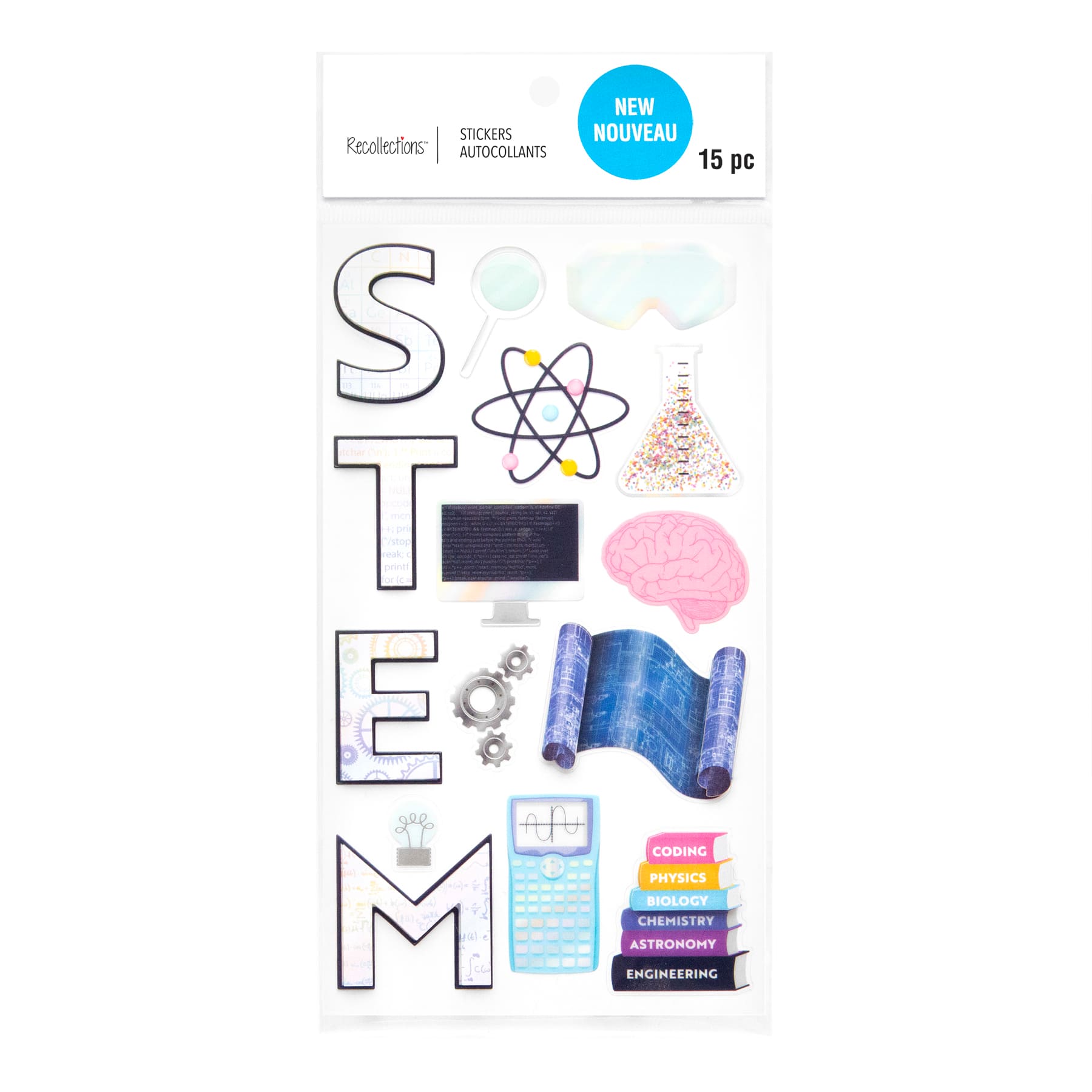 12 Pack: S.T.E.M. Stickers by Recollections&#x2122;