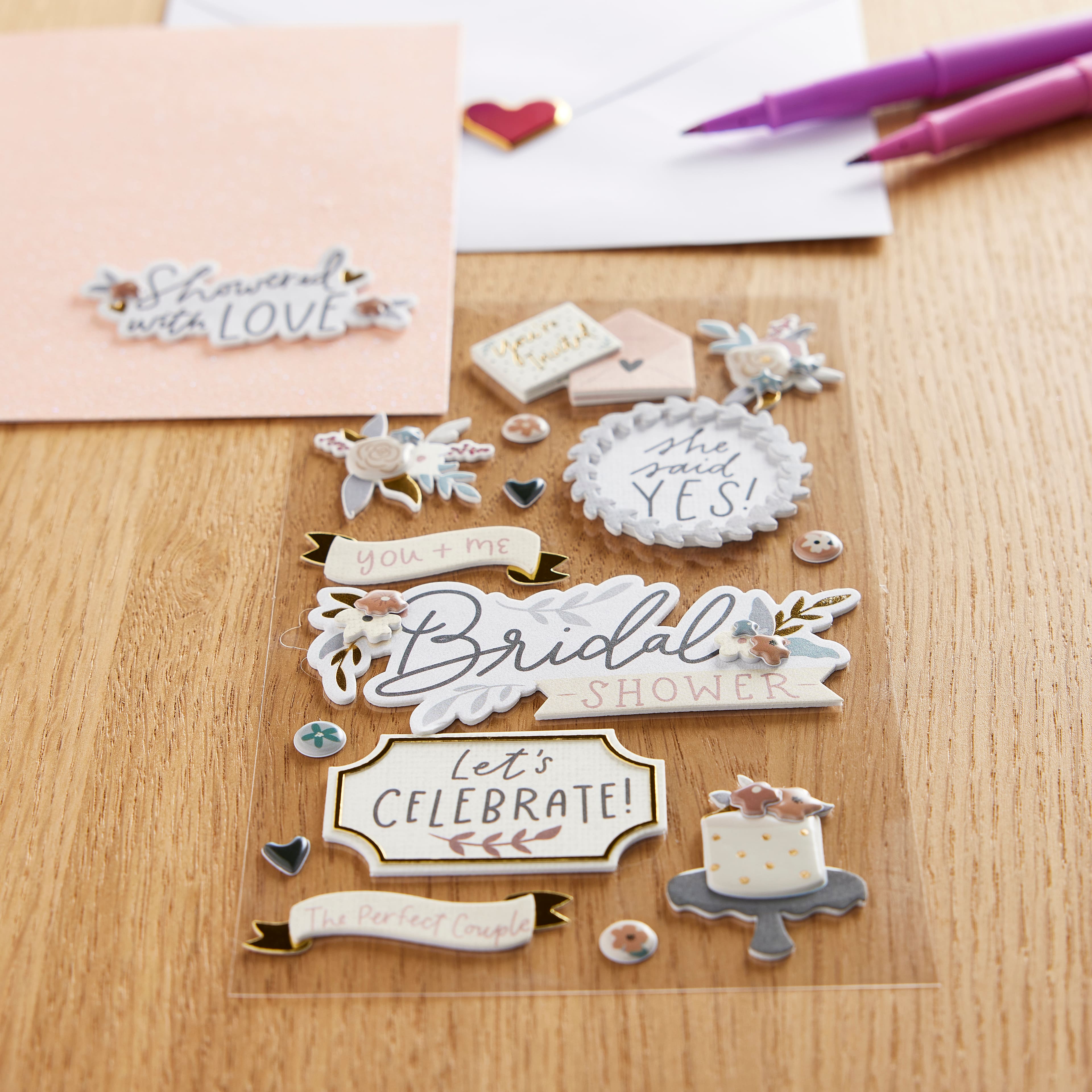12 Pack: Wedding Shower Stickers by Recollections™