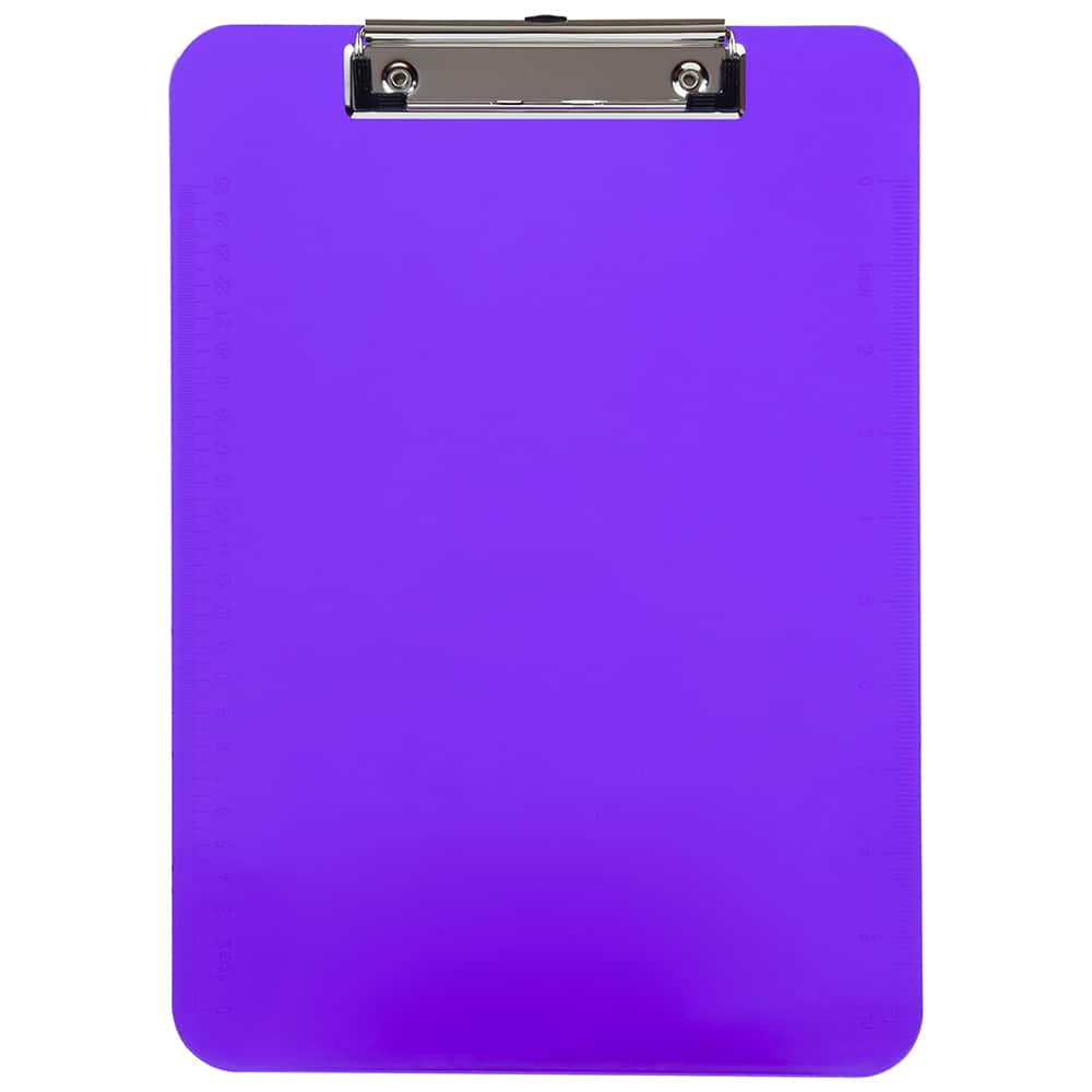 JAM Paper Letter Size Plastic Clipboards, 12ct.