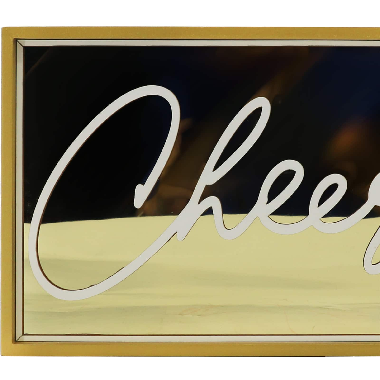 Gold Cheers Acrylic Mirror Sign Wall D&#xE9;cor by Ashland&#xAE;